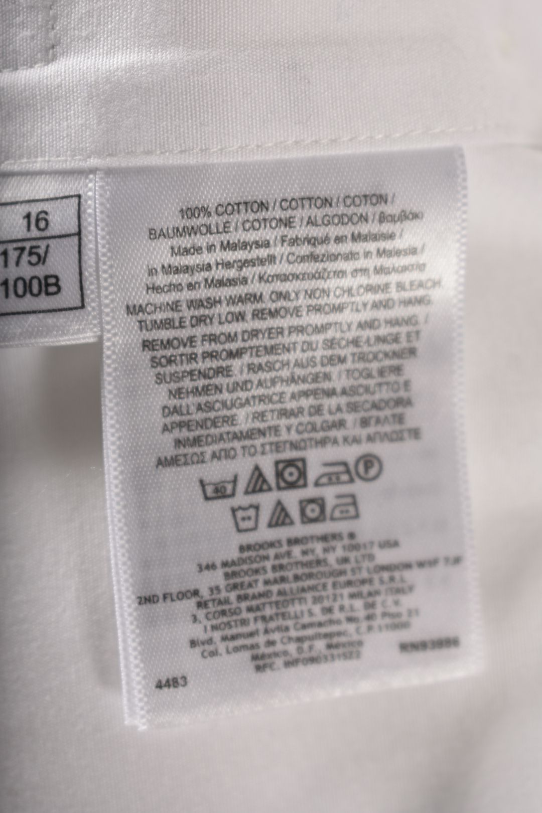 BROOKS BROTHERS X THE GREAT GATSBY White Collar Pin Shirt 16/32 Medium