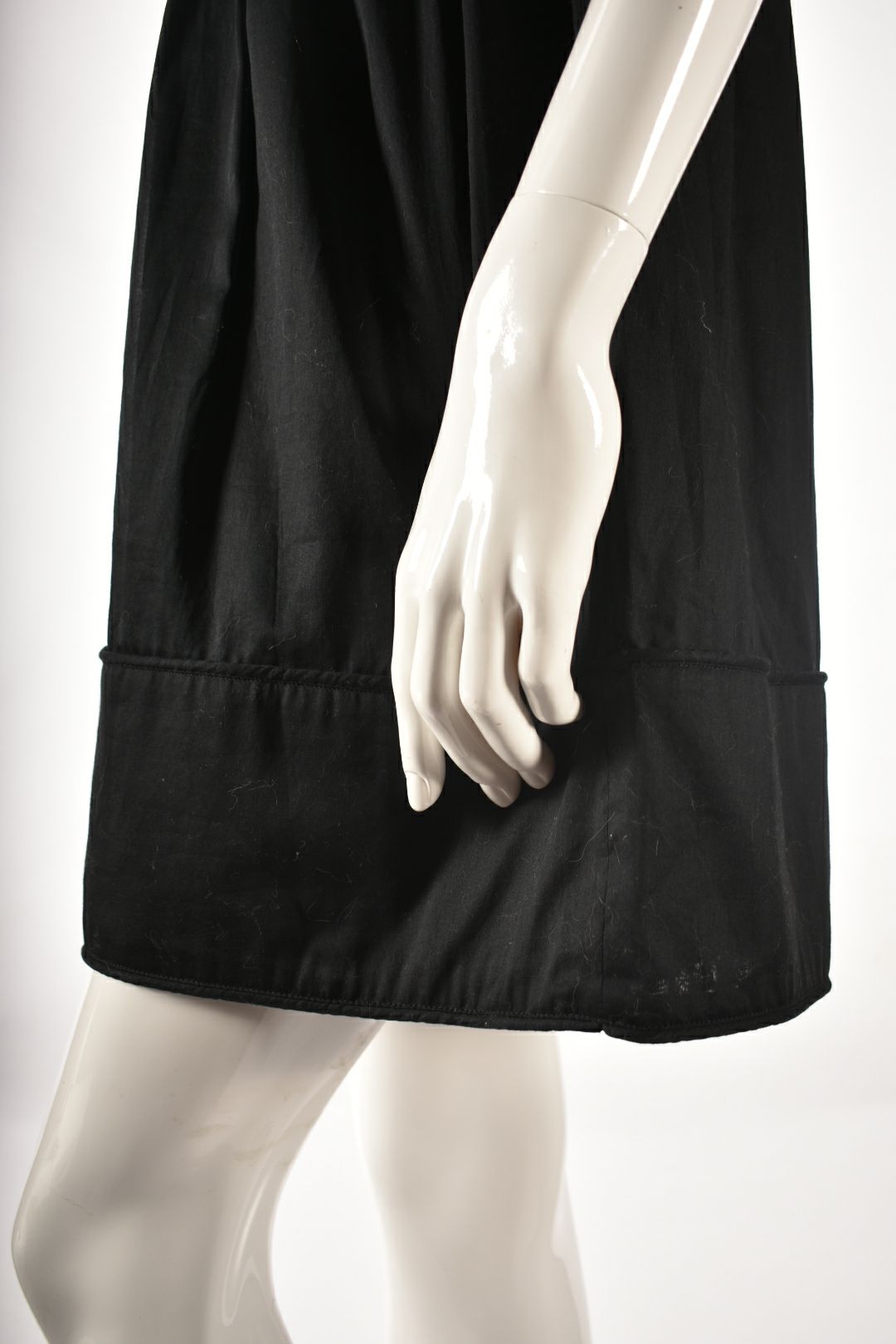 2000s BURBERRY Black Floral Lace Cotton Coquette Dress 6US