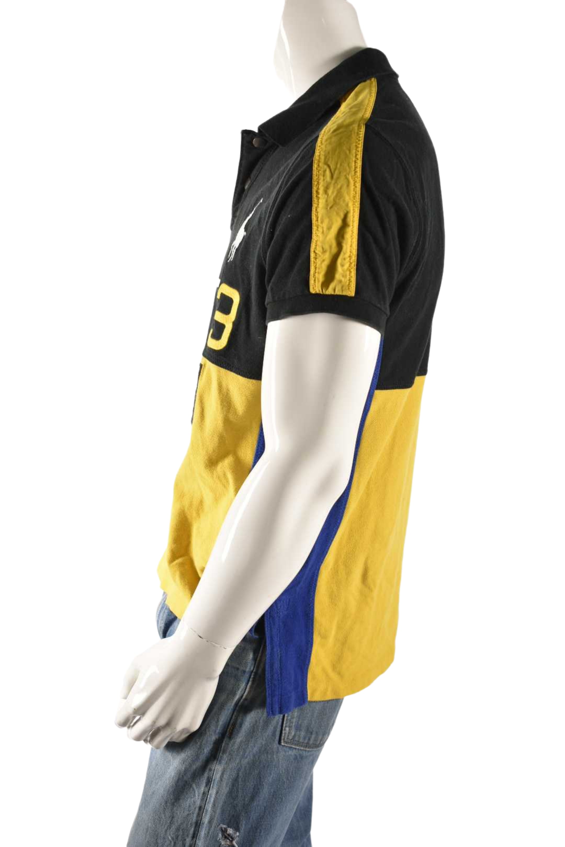 2014 POLO RALPH LAUREN Black Yellow Raft Guide Big Pony Polo Large