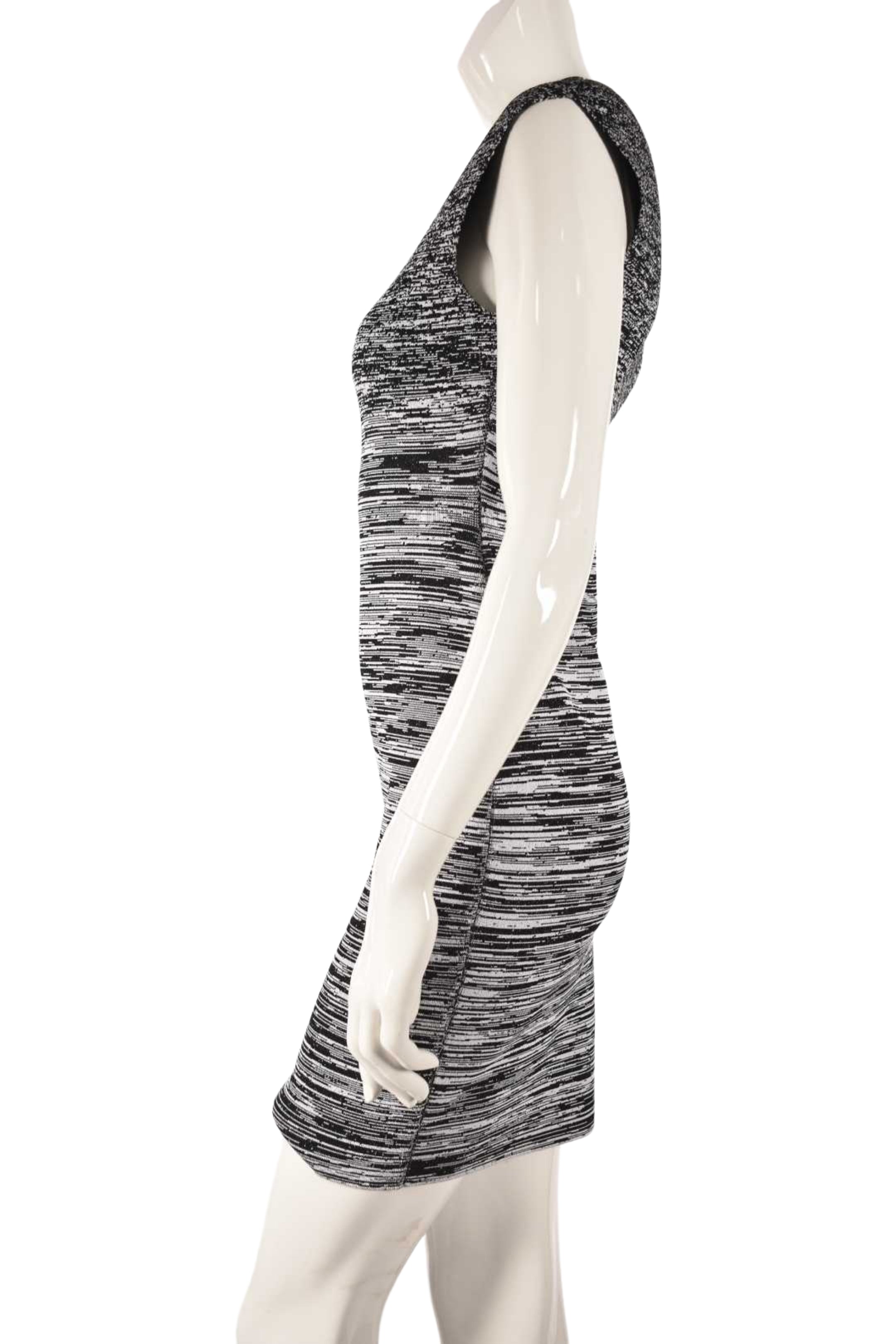 NWT Alexander Wang Grey Melange Poly Viscose Stretch Bodycon Dress Small