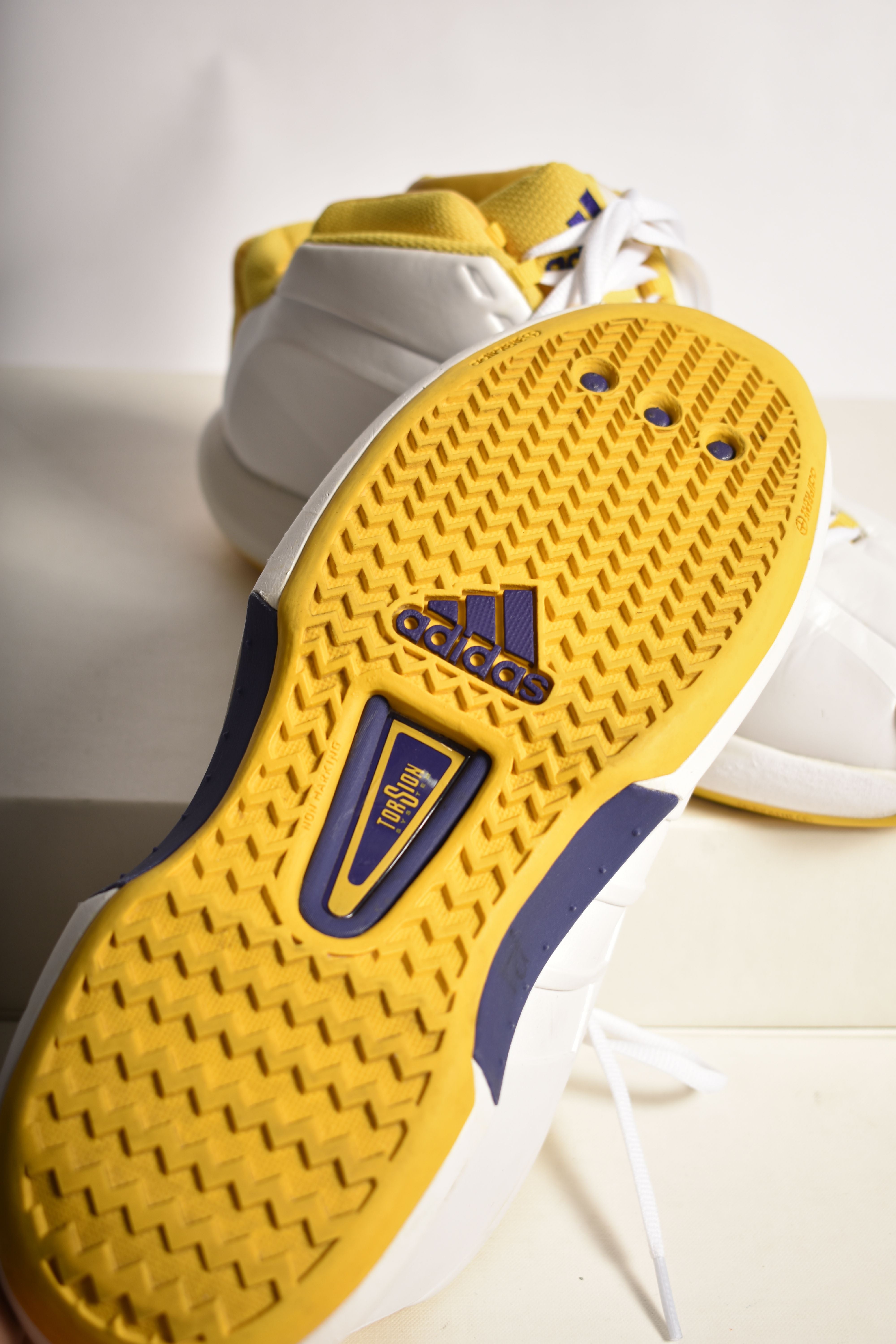 2006 ADIDAS Kobe Crazy 1 Lakers Yellow Purple Basketball Shoes 10US