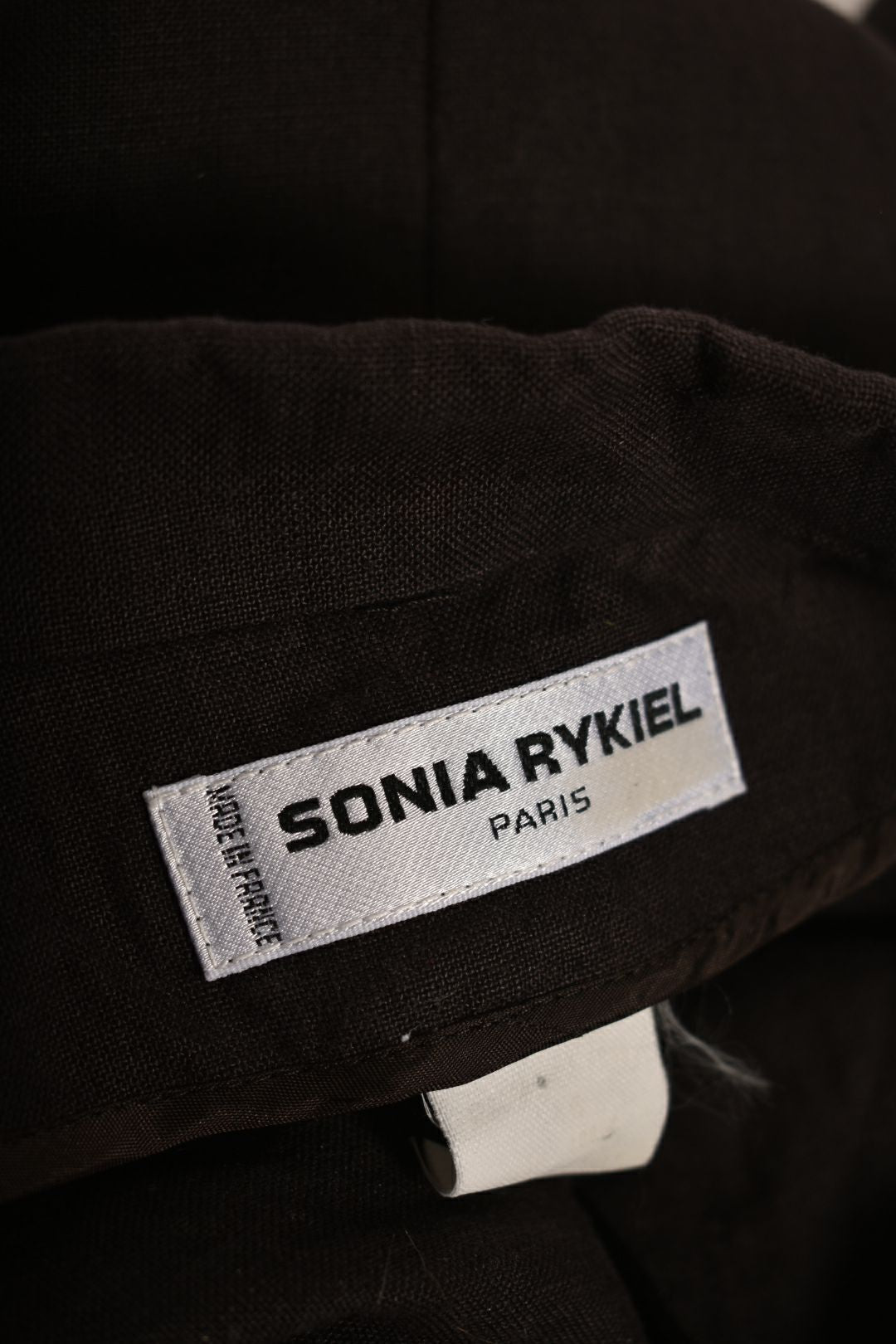 1990s SONIA RYKIEL Burgundy Unlined Linen Piped Blazer 44EU Large