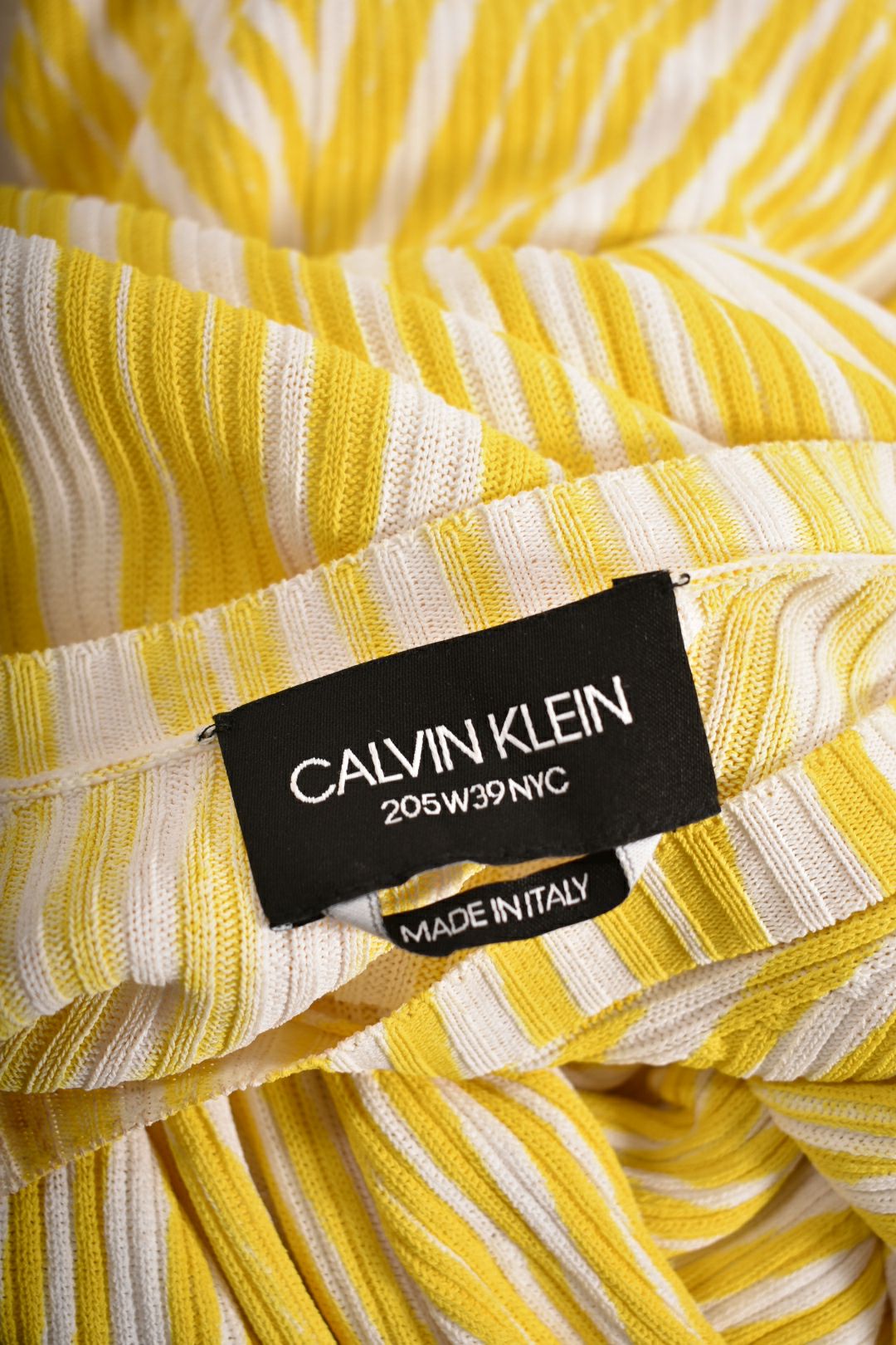 2018 CALVIN KLEIN 205W39NYC Yellow Viscose Knit Dress XS