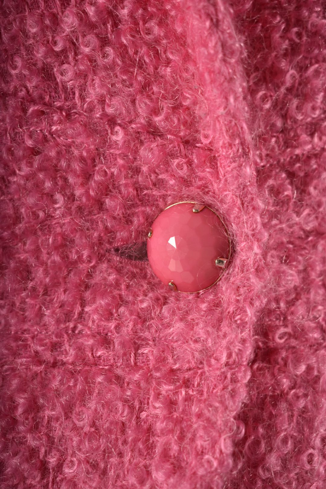 2000s MILLY Pink Curly Mohair Wool Preppy Blazer 6US