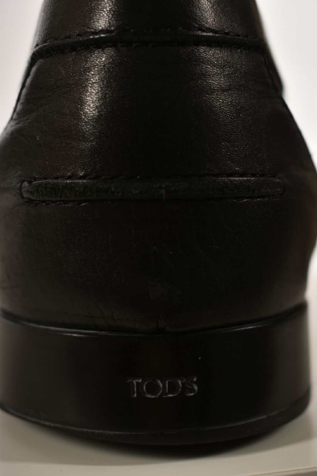 TOD'S Black Calfskin Leather Gommino Penny Loafer Slip On 10US Italy