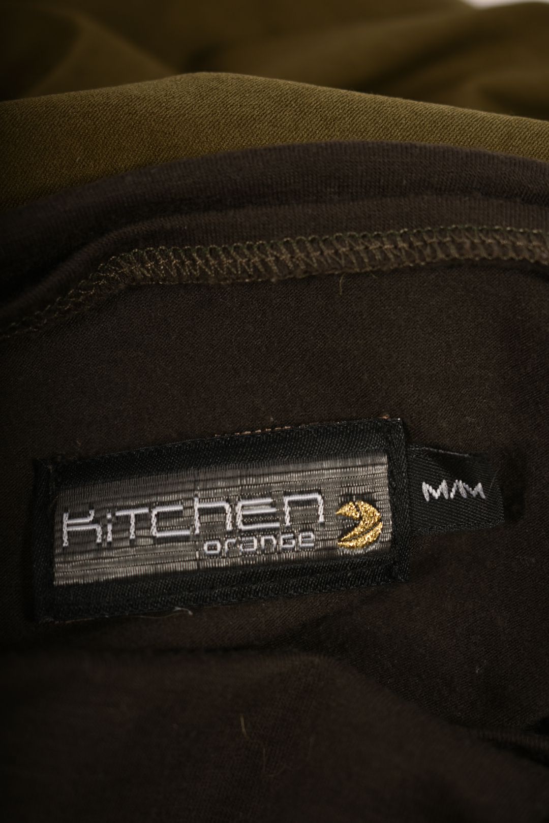 2000s KITCHEN ORANGE Green Ruched Rave Utility Top Medium