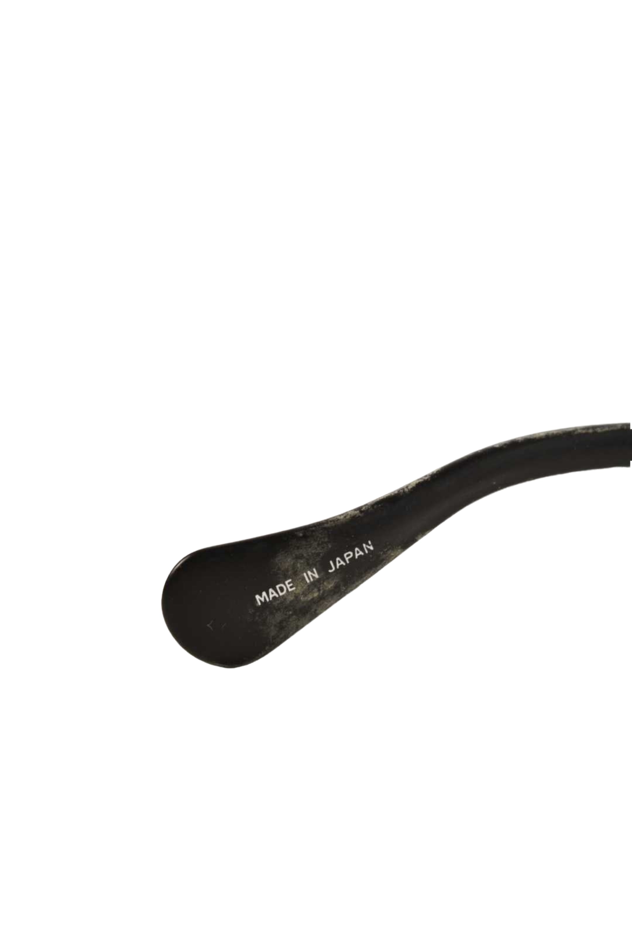 2000s CALVIN KLEIN Black Metal CK1000 Blue Lens Sunglasses Japan