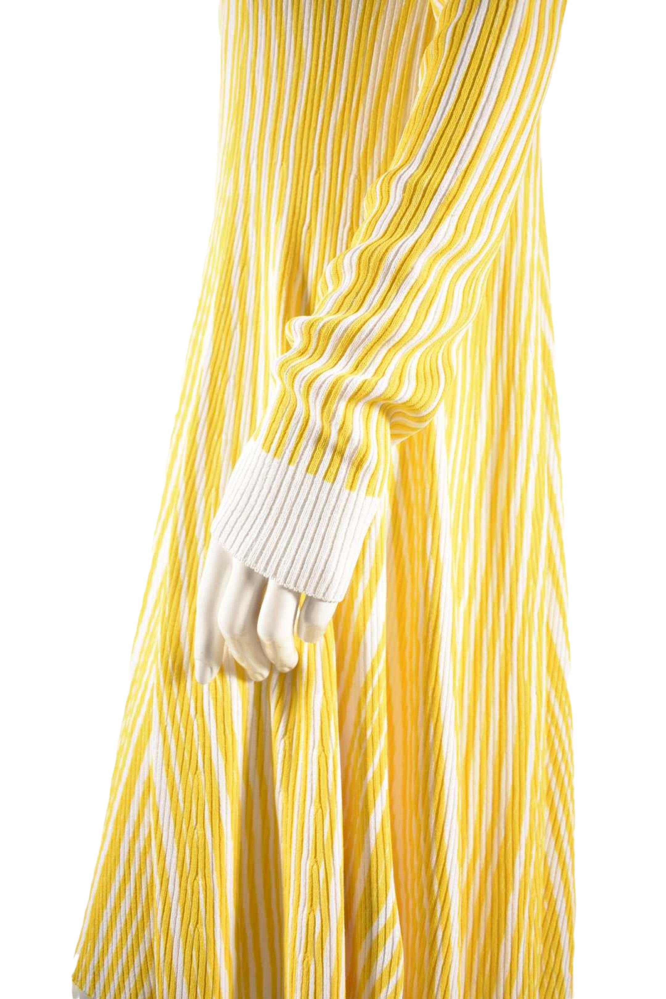 2018 CALVIN KLEIN 205W39NYC Yellow Viscose Knit Dress XS