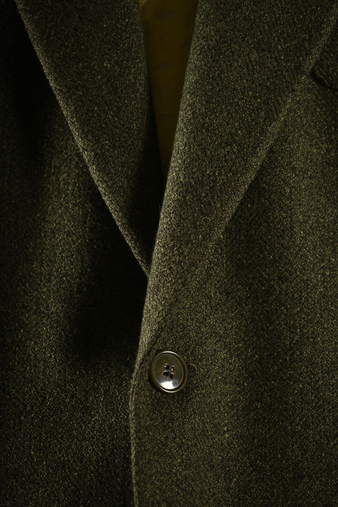 1990s GIORGIO ARMANI Green Wool Silk Herringbone Blazer 40R