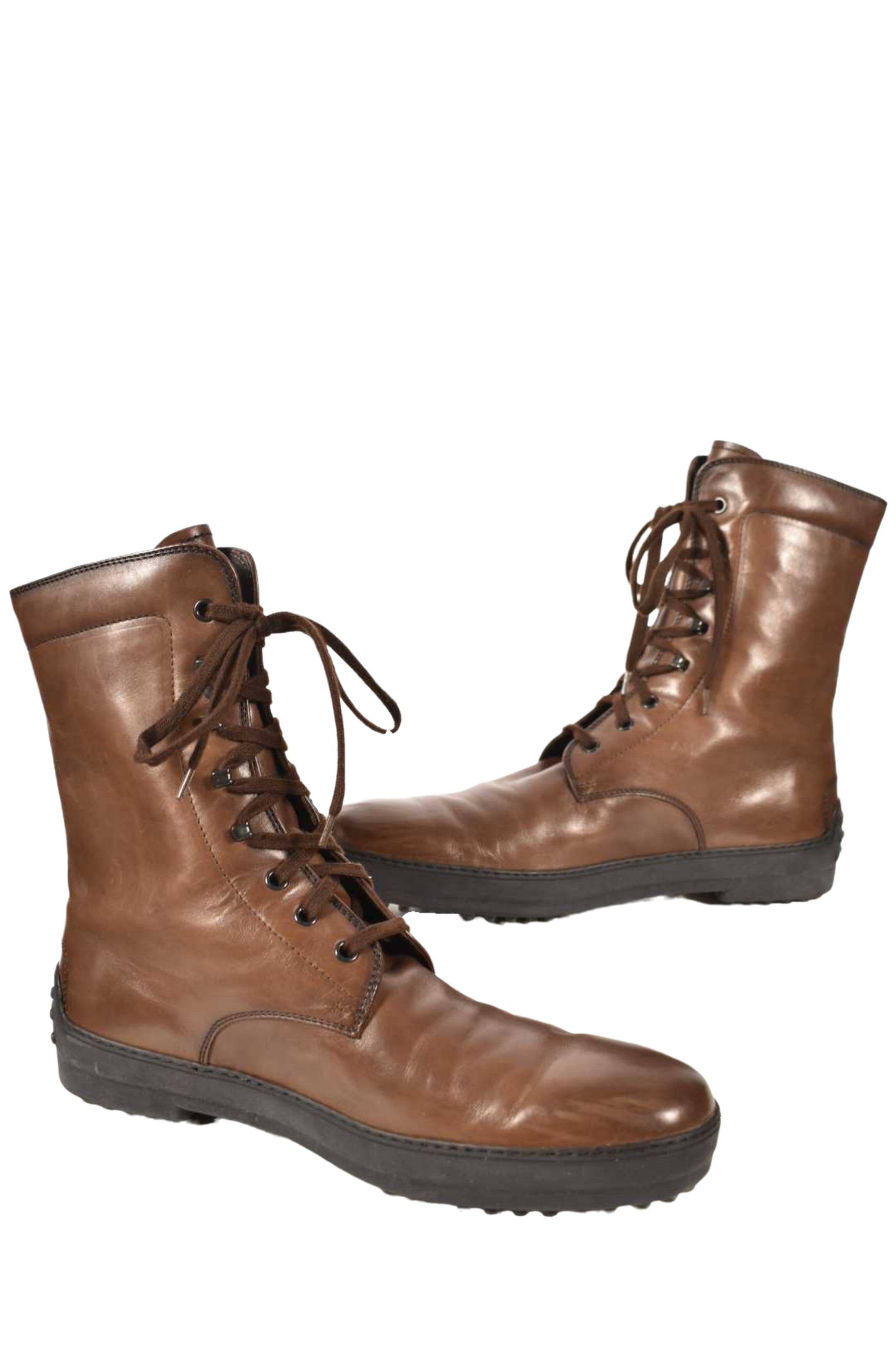 TOD'S Brown Calfskin Leather Winter Gommino Boot 9.5US Italy