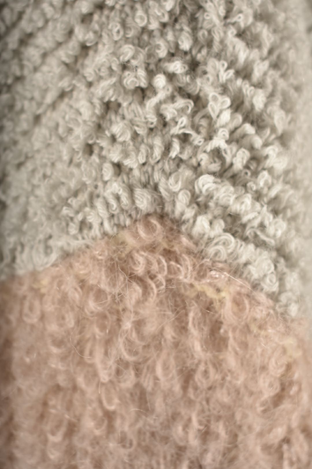 STELLA MCCARTNEY Beige Pink Faux Fur Patchwork Cardigan 38EU Small