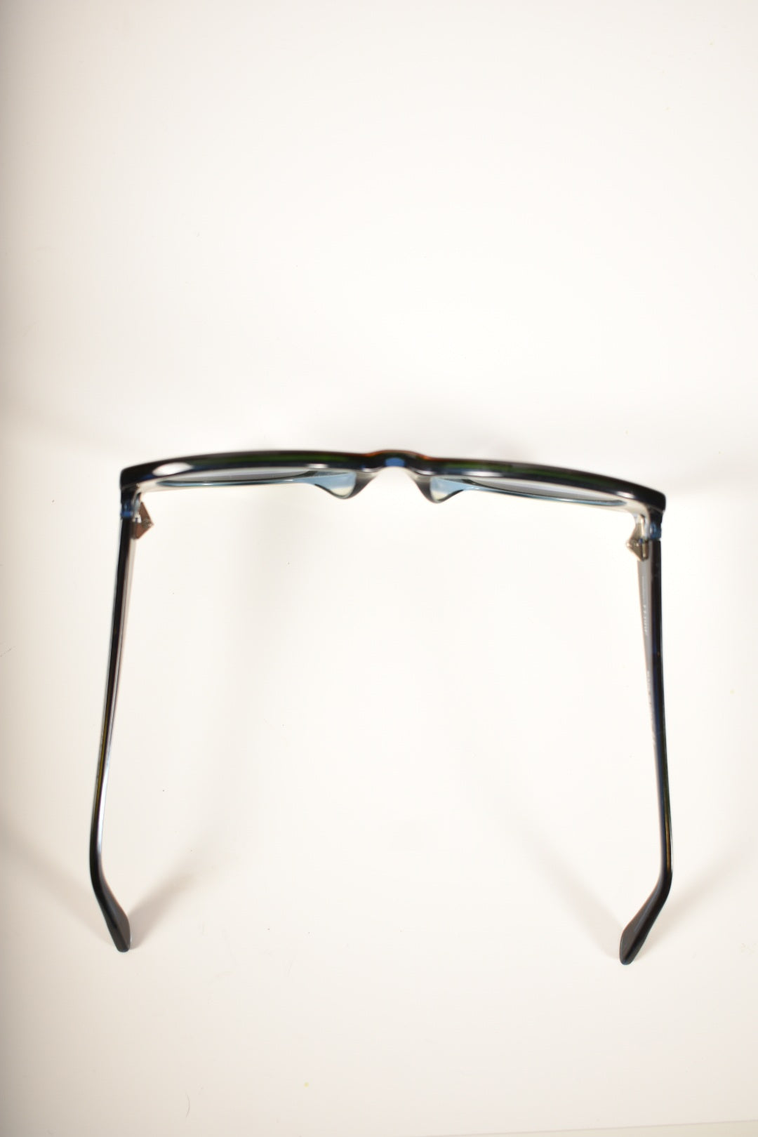 2000s GIANFRANCO FERRE Aqua Brown Round Acetate Sunglasses Italy