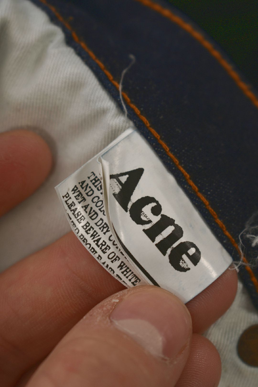ACNE STUDIOS Navy Cotton Stretch Denim Slim Jeans 29W