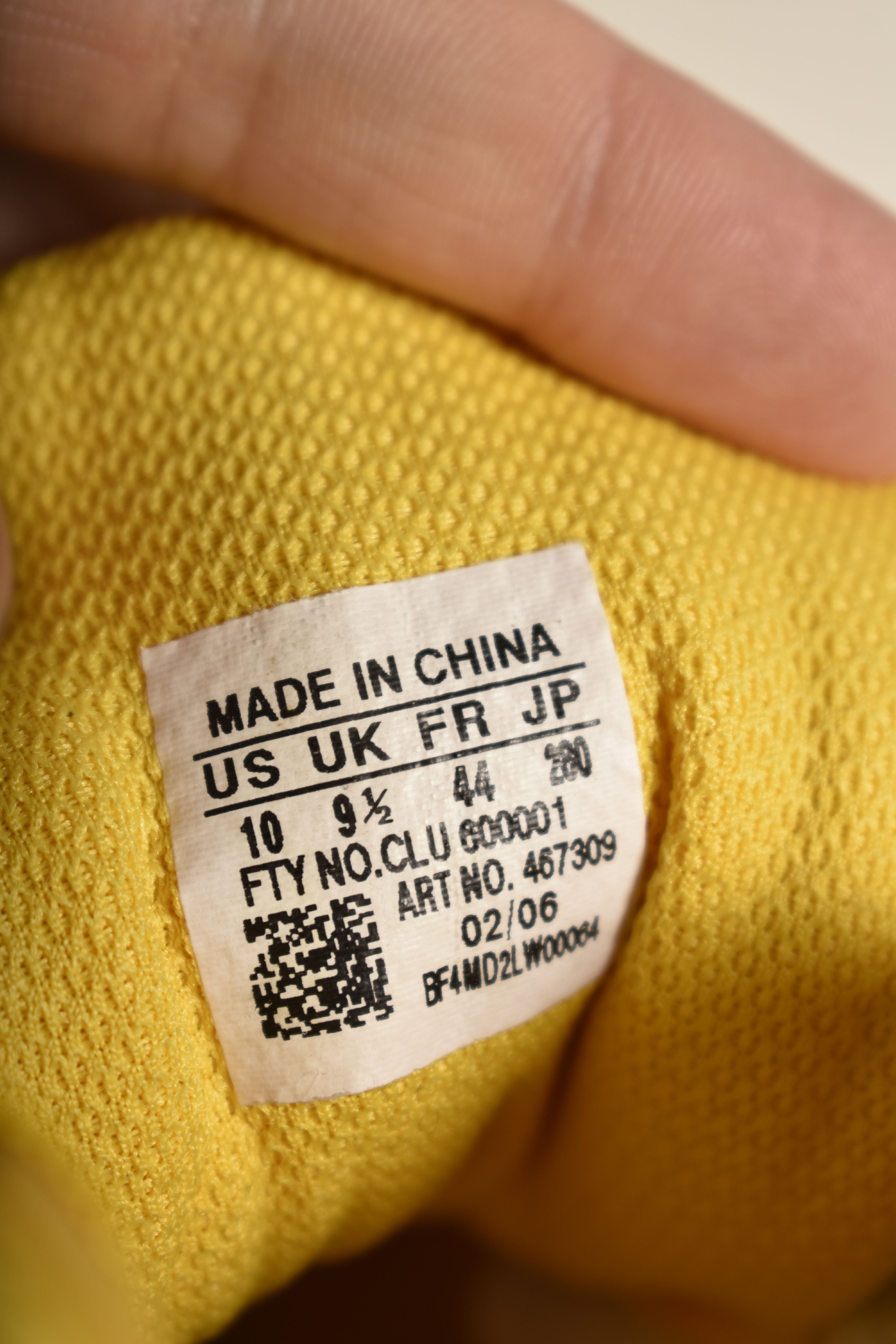 2006 ADIDAS Kobe Crazy 1 Lakers Yellow Purple Basketball Shoes 10US