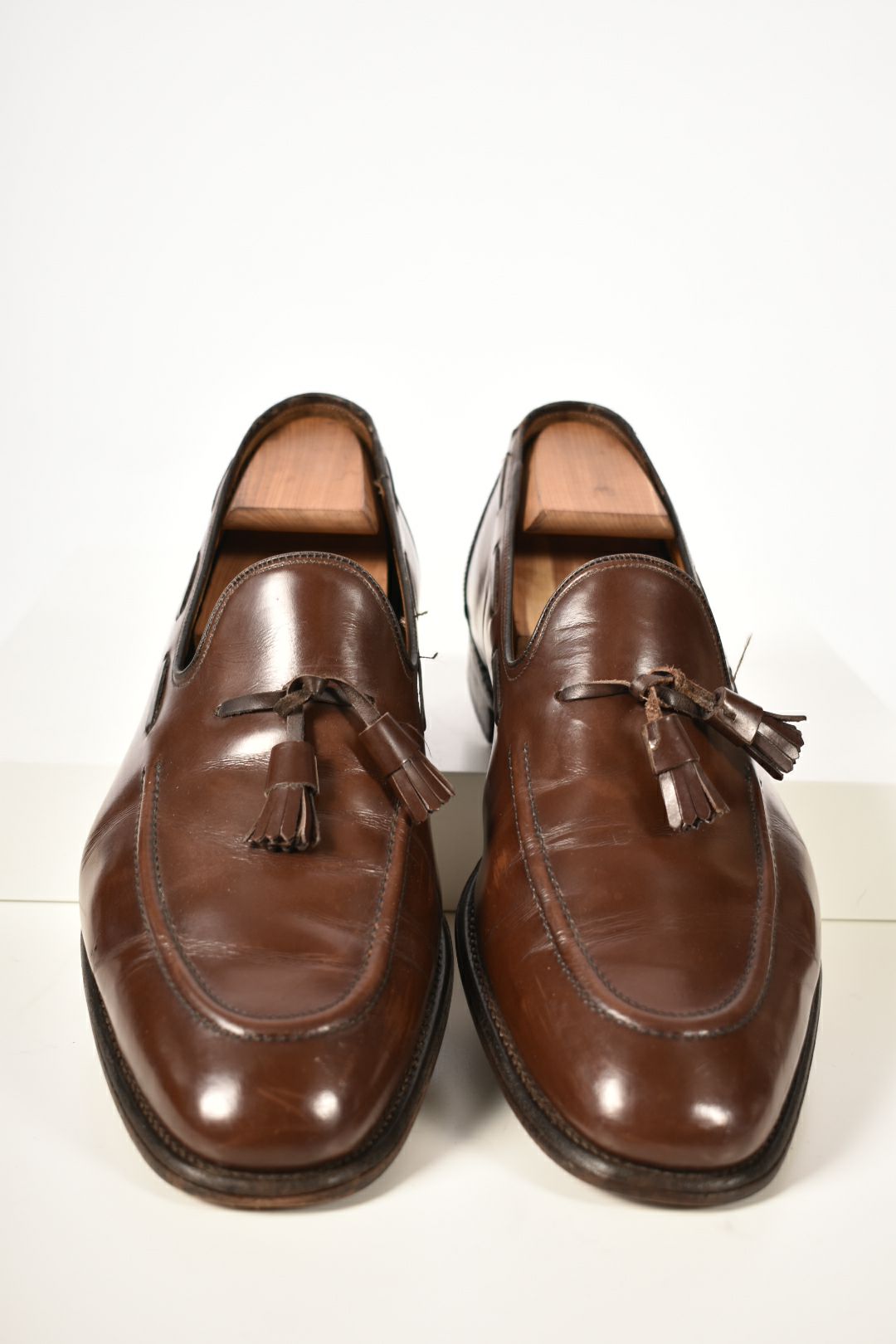 CHURCH'S Brown Calfskin Leather Kingsley Tassel Dress Loafer 10UK 11US England