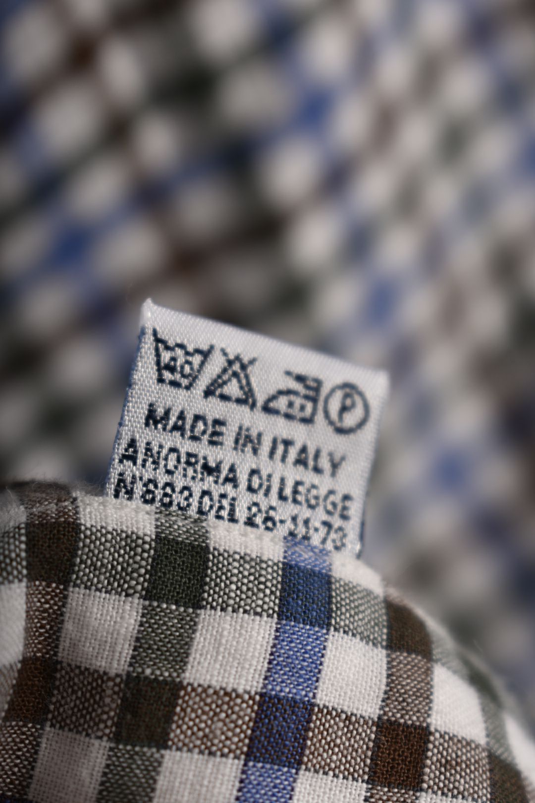EIDOS Napoli Blue Brown Cotton Check Casual Shirt 17.5/44 XL