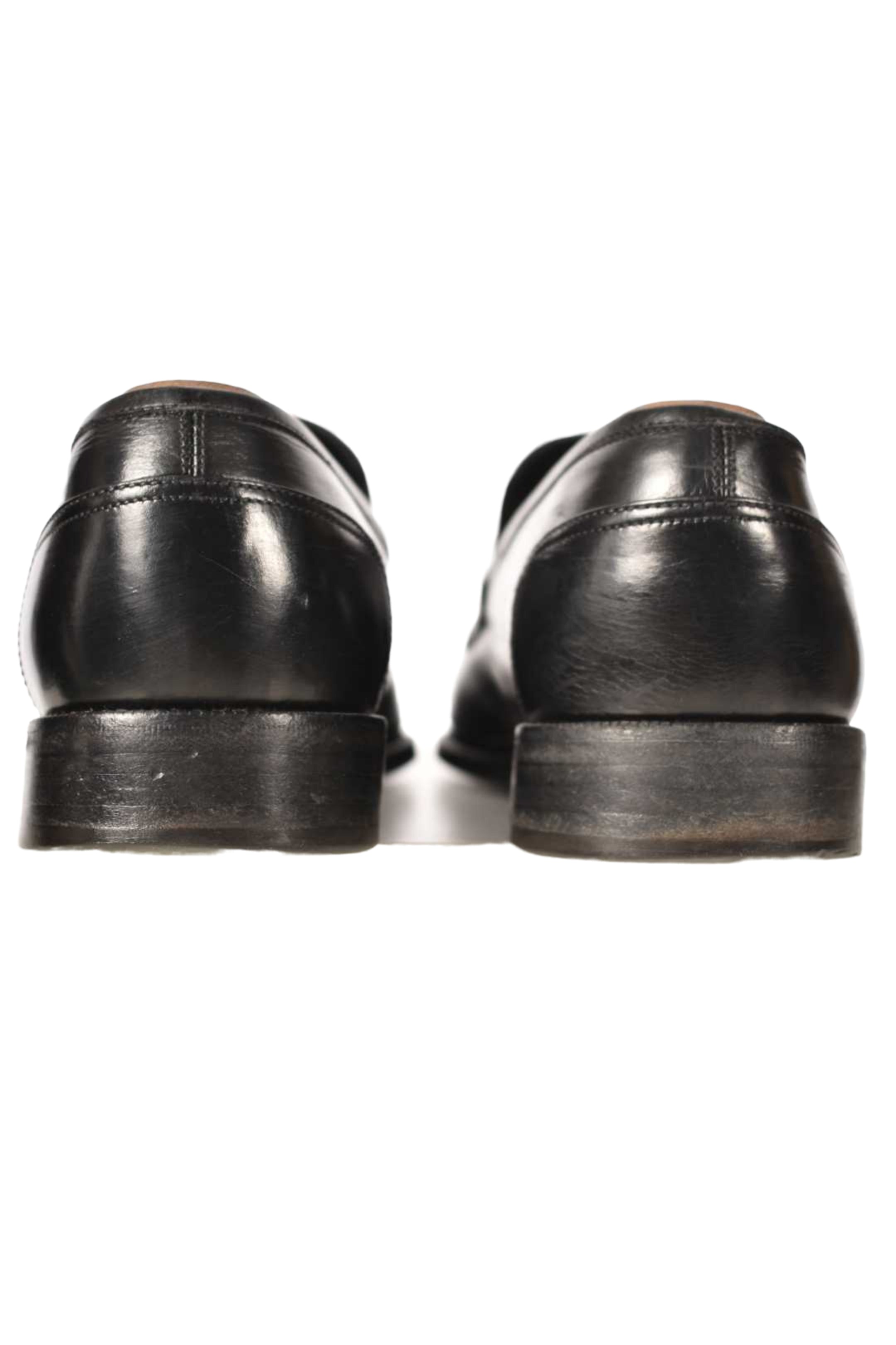 SALVATORE FERRAGAMO Black Calfskin Leather Penny Loafer 8US Italy