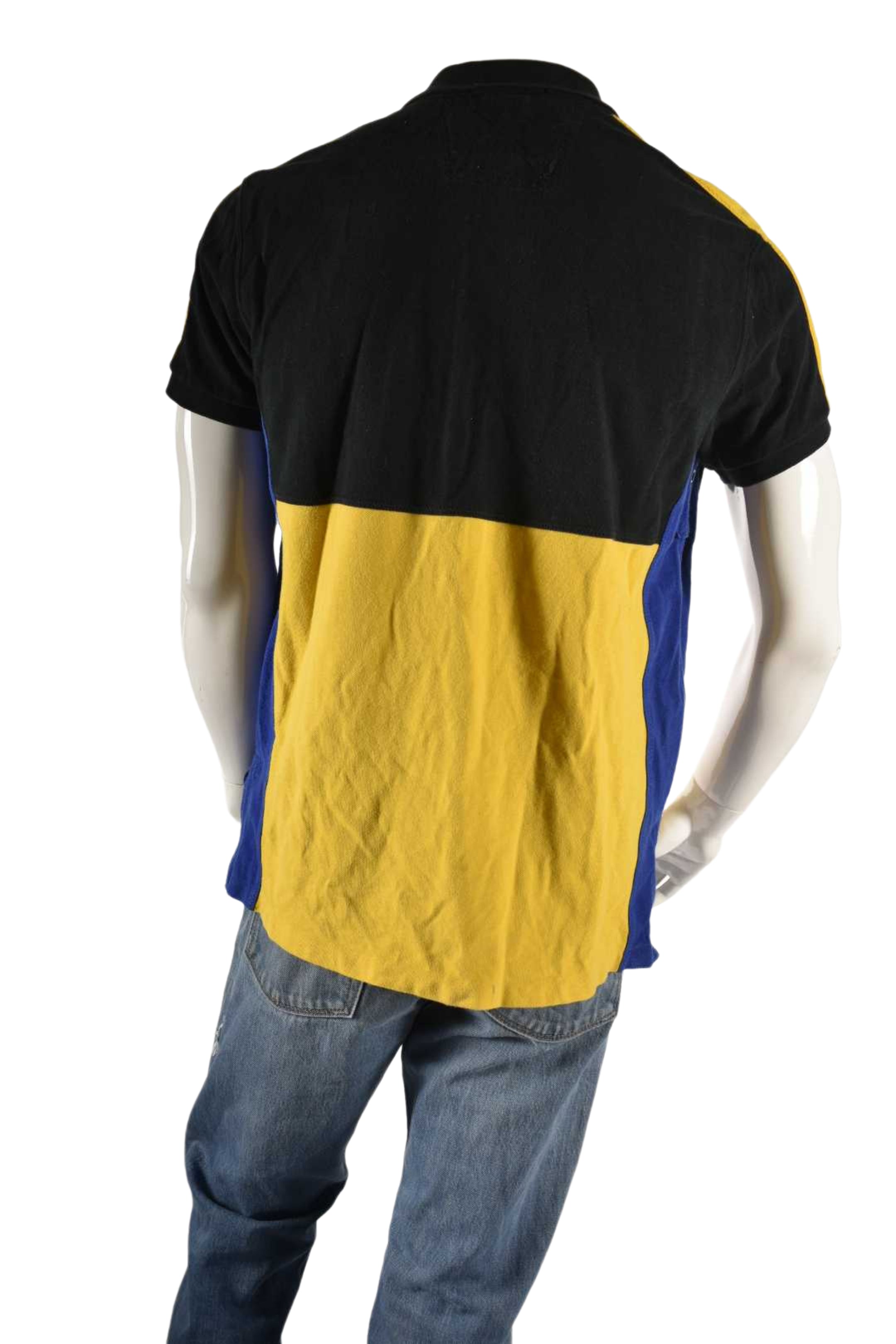 2014 POLO RALPH LAUREN Black Yellow Raft Guide Big Pony Polo Large