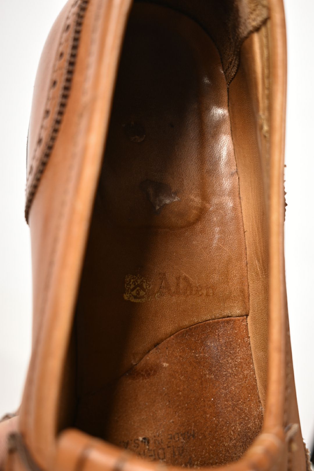 Stunning ALDEN Light Brown Leather Tassel Kilted Brogue Wingtip Shoes 11D USA