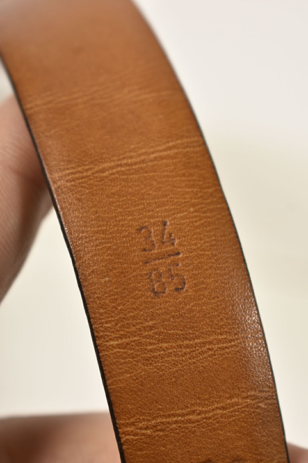 1980s L'AIGLON FRANCE Dark Brown Pebbled Leather Belt 34" Italy