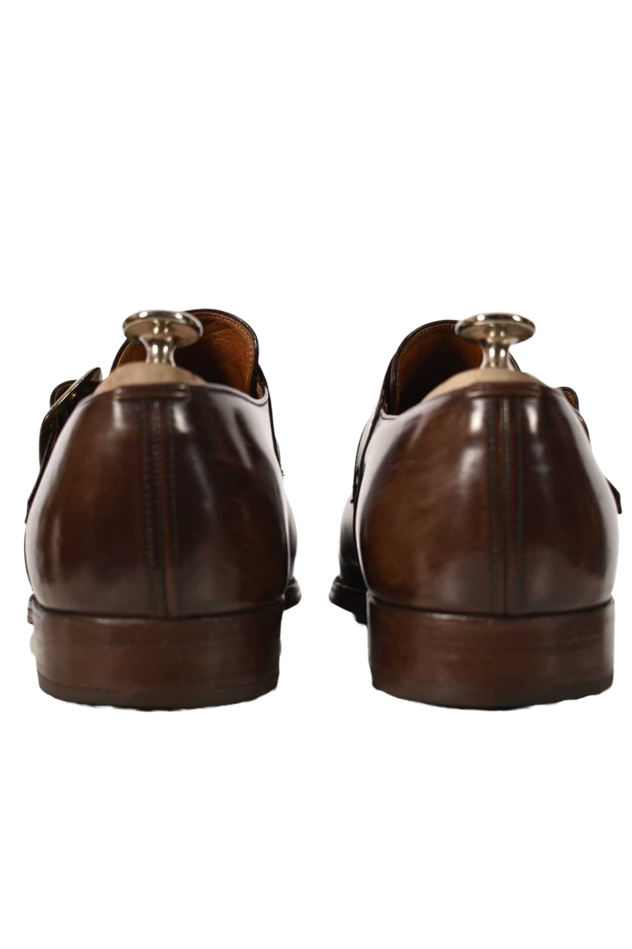 CHURCH'S Brown Calfskin Leather Westbury Monk Strap Dress Shoes 10US England
