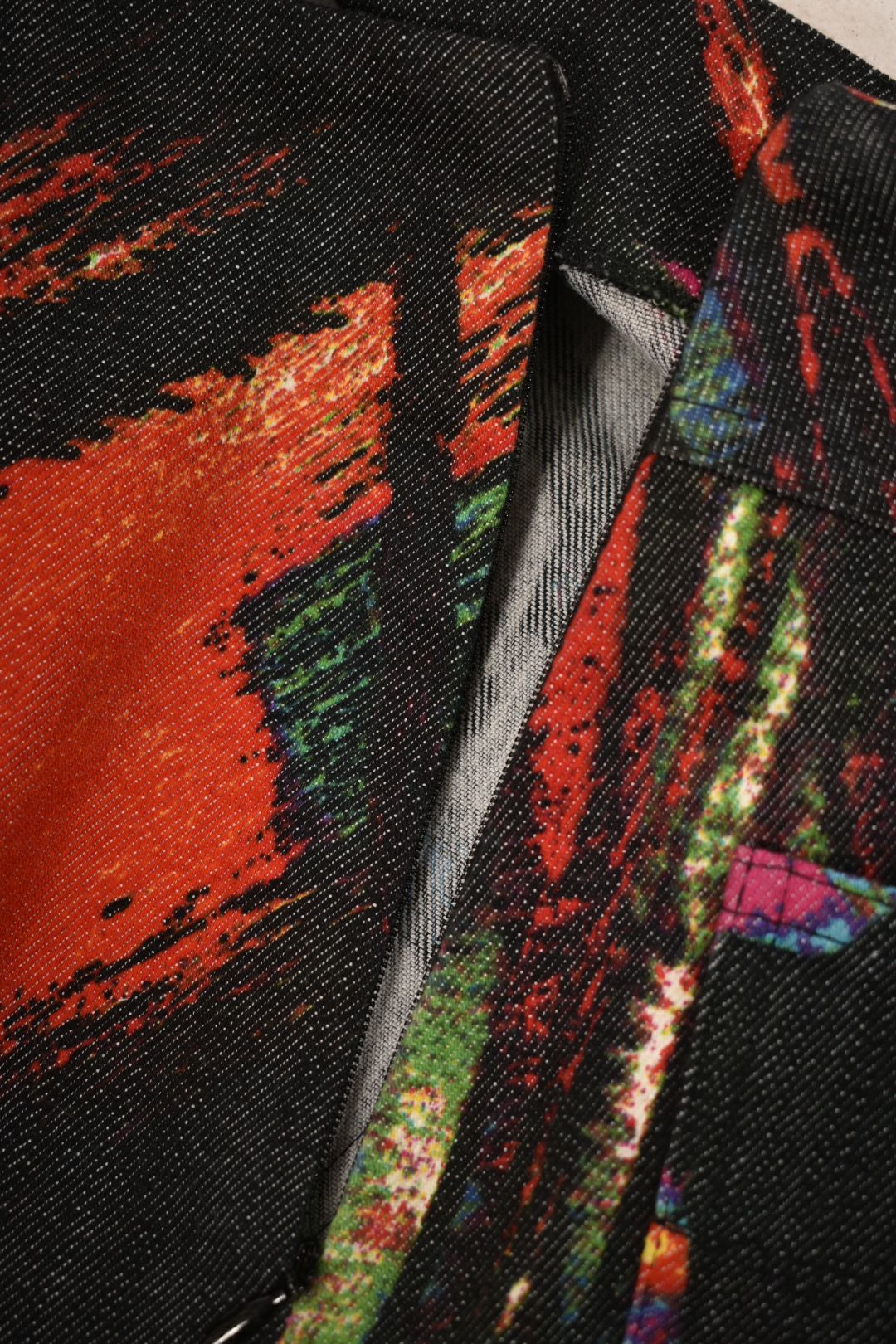 VERSACE JEANS COUTURE Navy Denim Multi Colour Floral Skirt