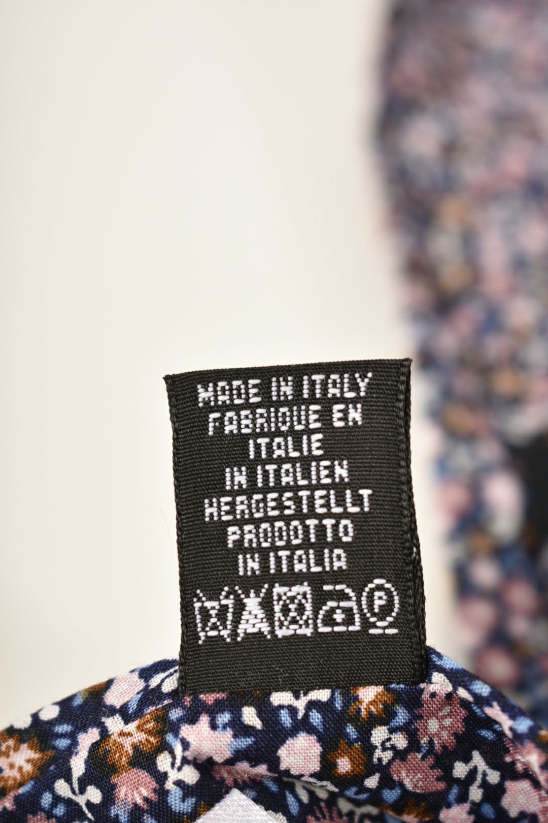 PAUL SMITH Blue Pink Floral Cotton Summer Tie Italy