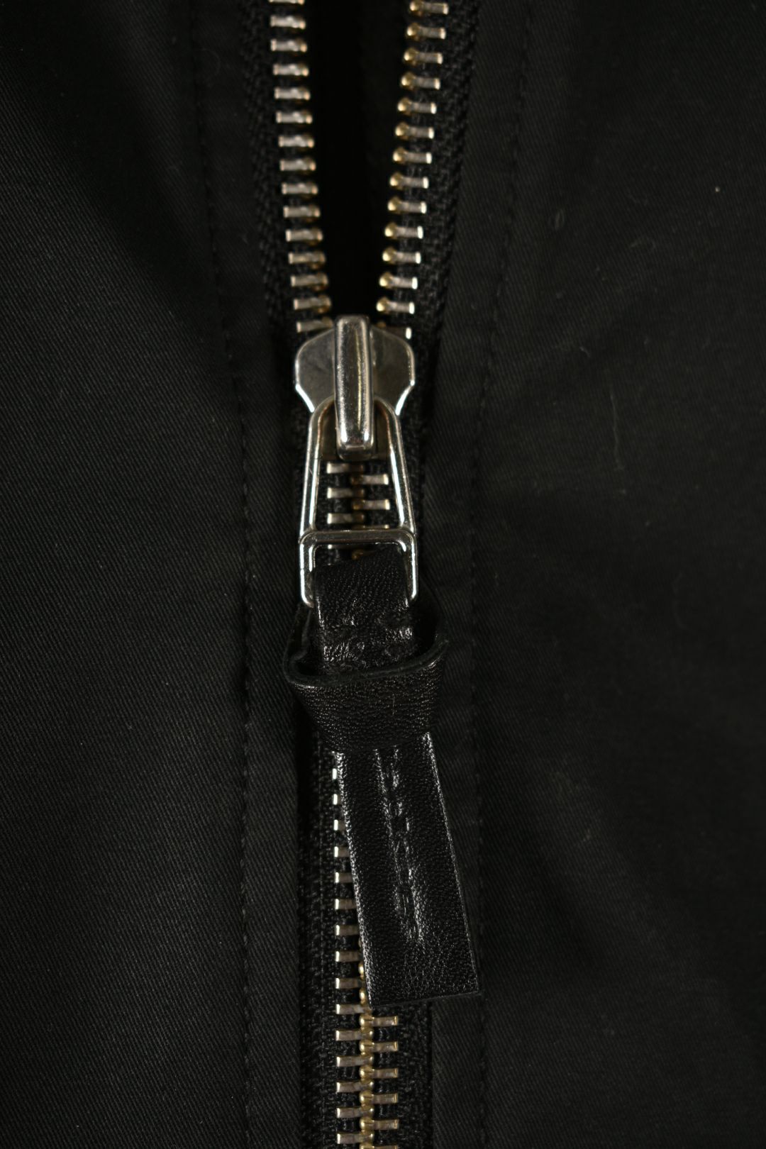 MACKAGE Black Cotton Canvas Leather Mixed Media Coaches 3/4 Jacket Medium