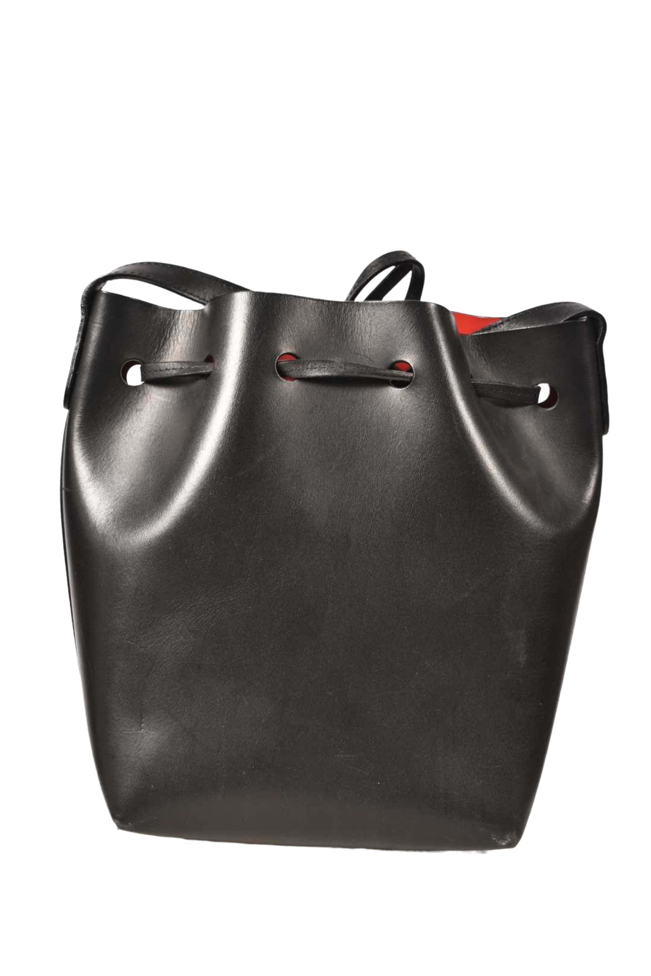 MANSUR GAVRIEL Black Calfskin Leather Large Bucket Bag Italy