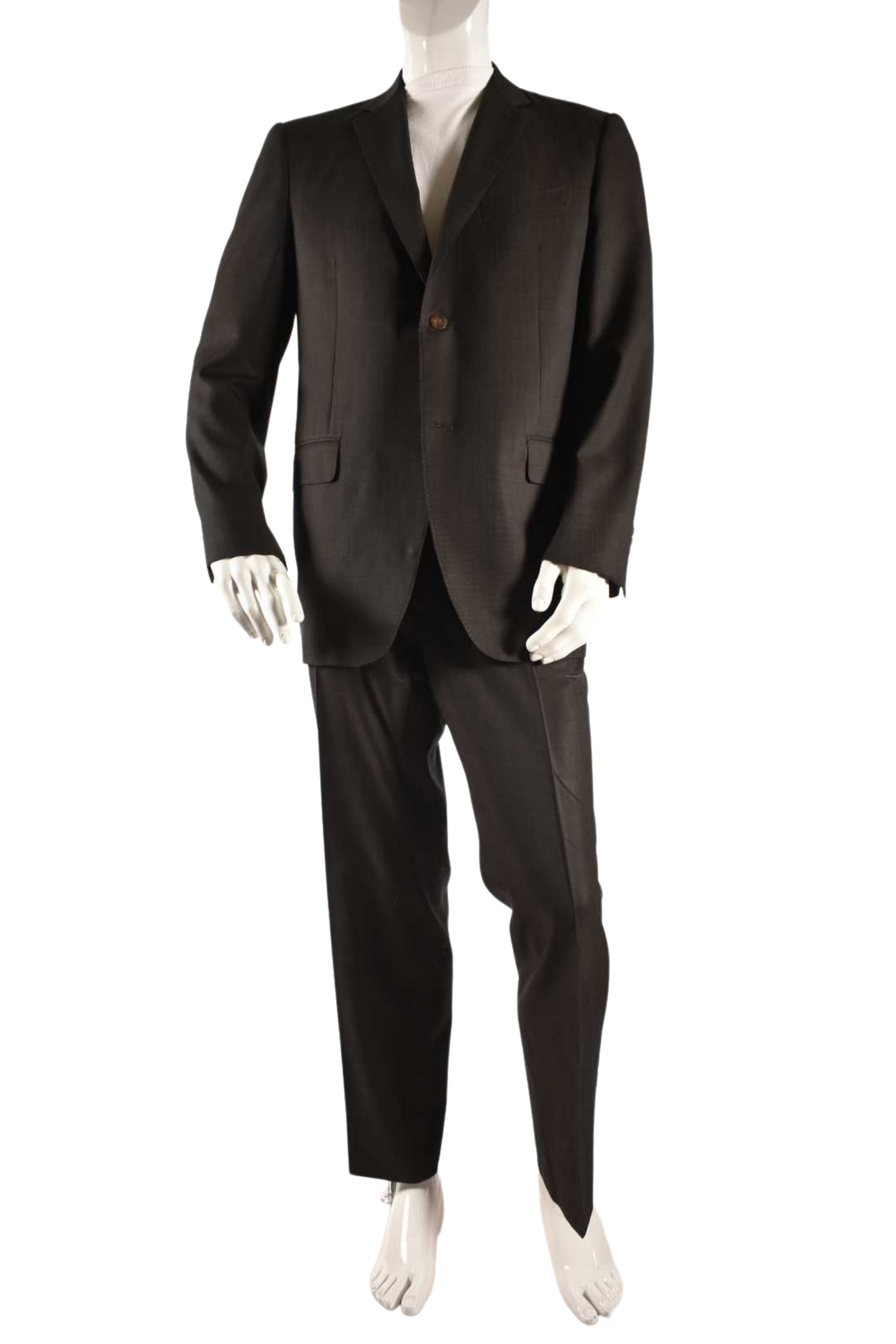CANALI Brown Birdseye Super 140s Wool 2BTN Suit 54EU 44R