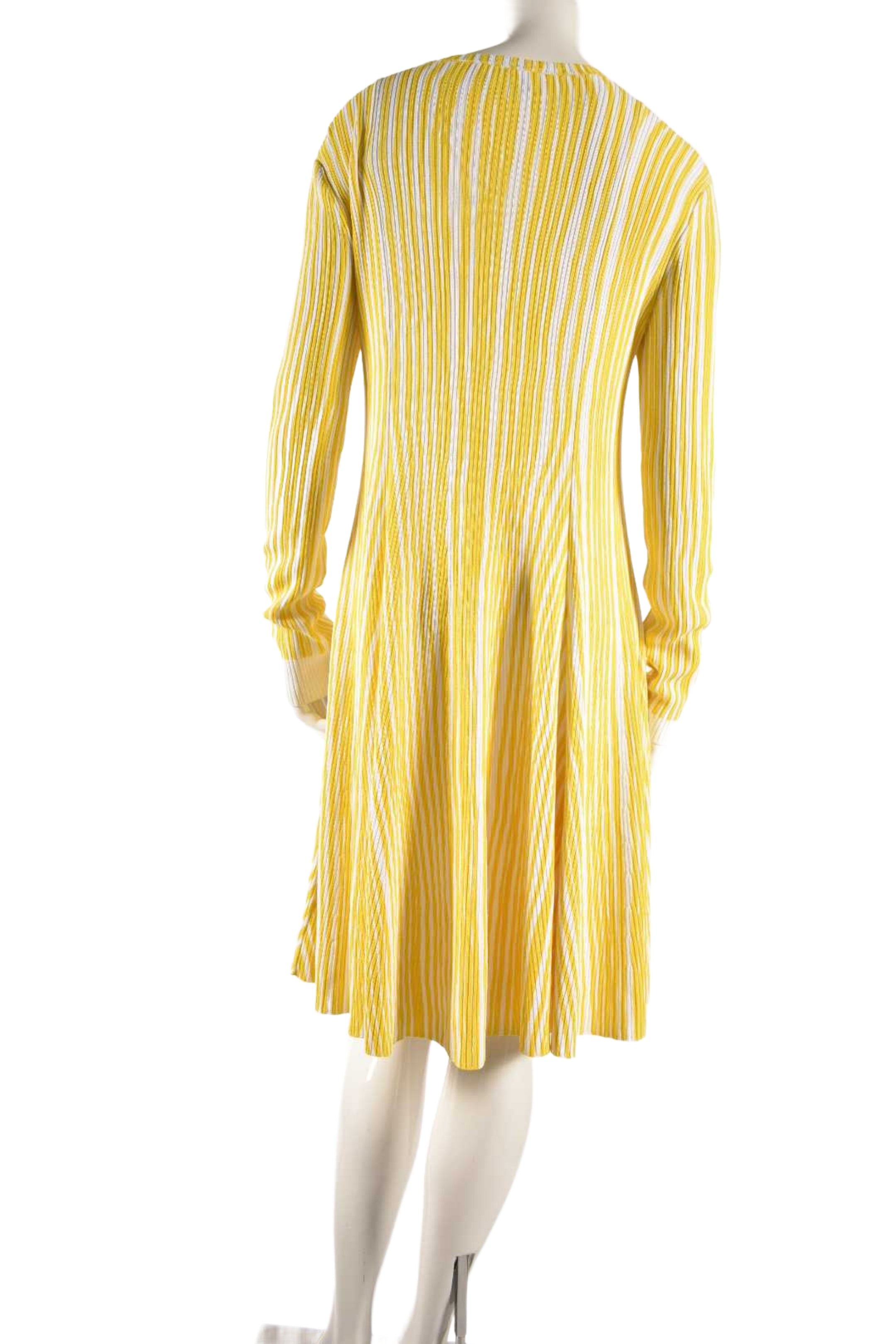 2018 CALVIN KLEIN 205W39NYC Yellow Viscose Knit Dress XS