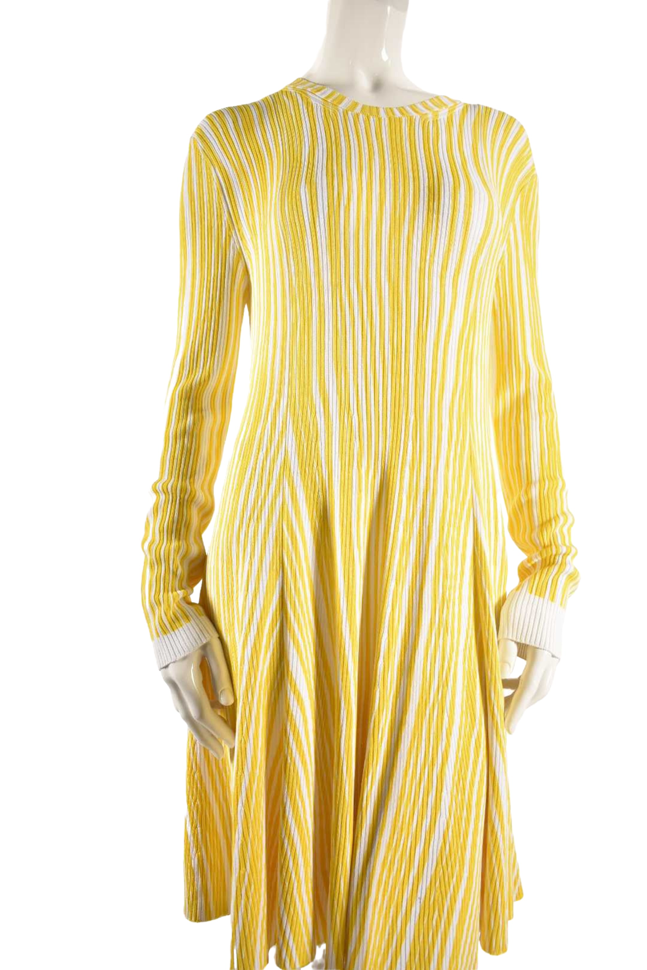 2018 CALVIN KLEIN 205W39NYC Yellow Viscose Knit Dress XS
