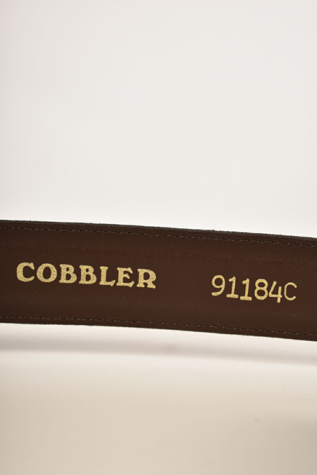 1980s AQUASCUTUM Light Brown Calfskin Leather Brass Buckle Belt 34" Spain