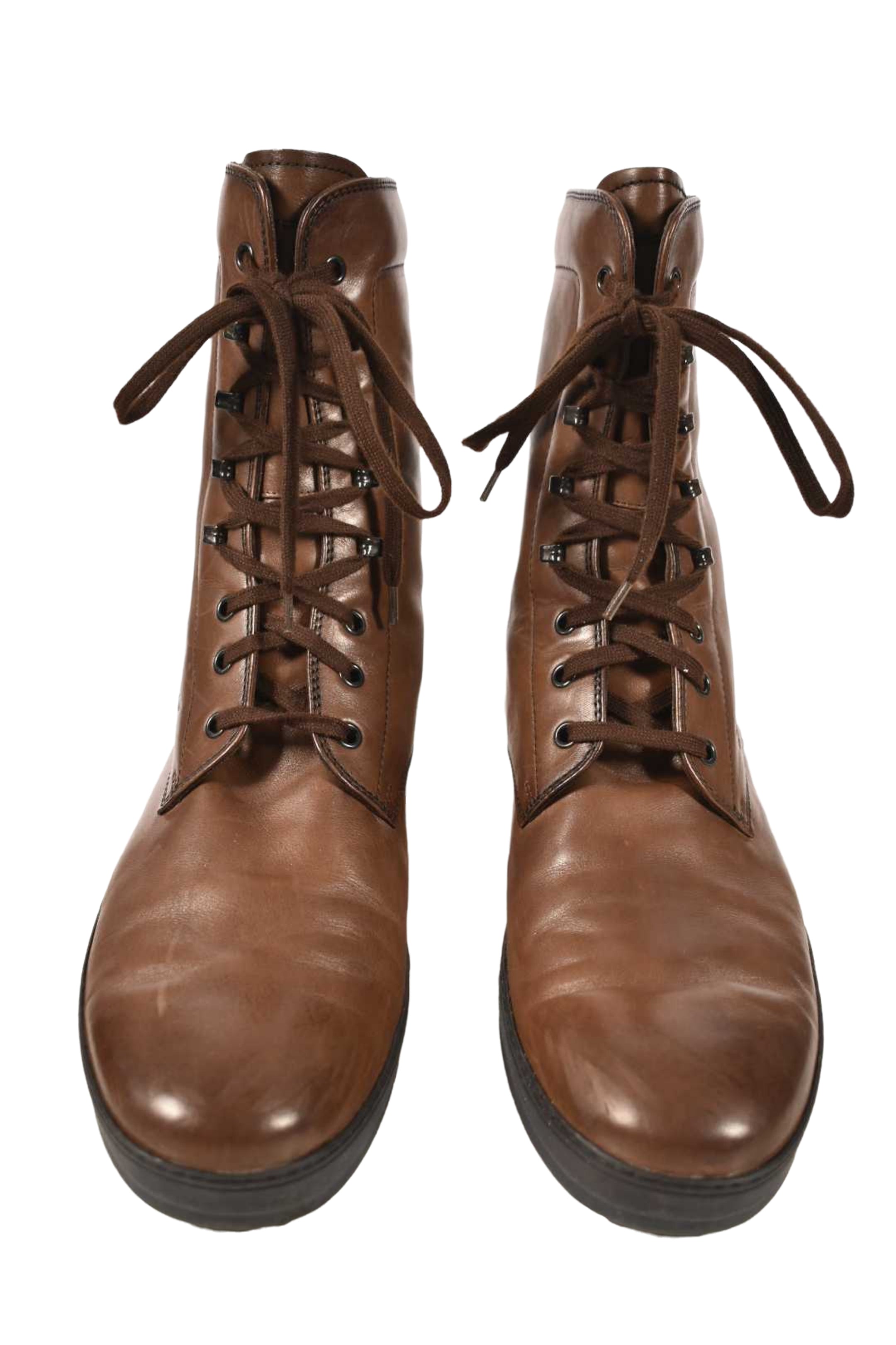 TOD'S Brown Calfskin Leather Winter Gommino Boot 9.5US Italy