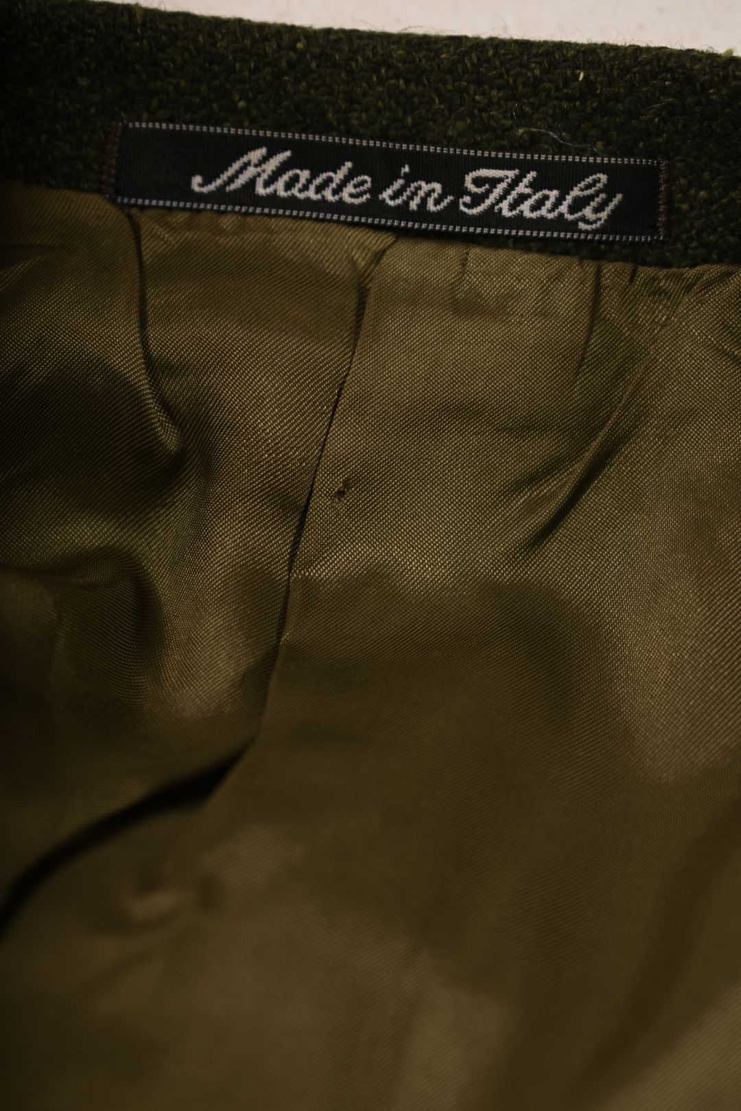1990s GIORGIO ARMANI Green Wool Silk Herringbone Blazer 40R
