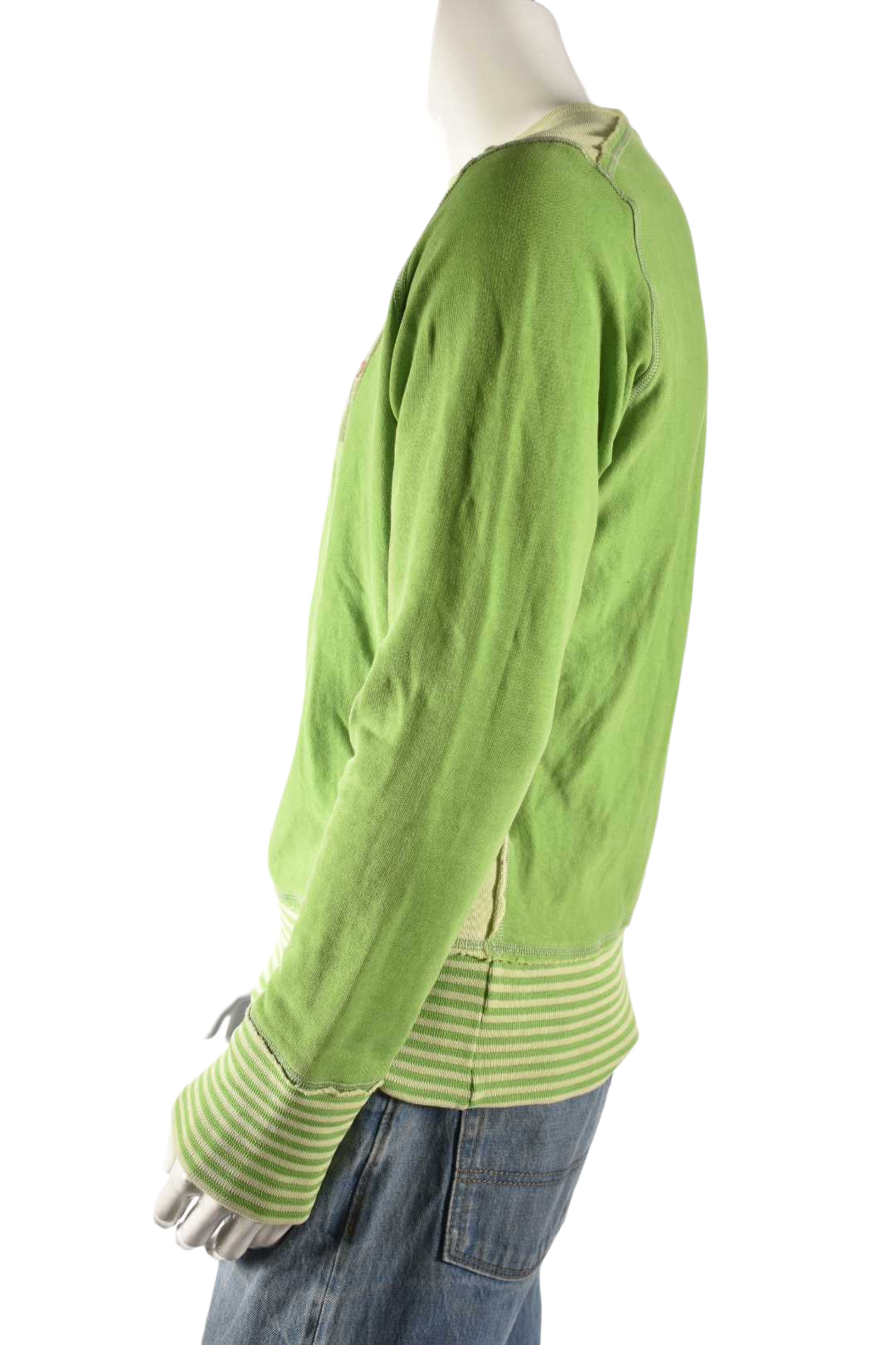 2000s DIESEL Green Cotton Reverse Terry FUN Sweatshirt Medium