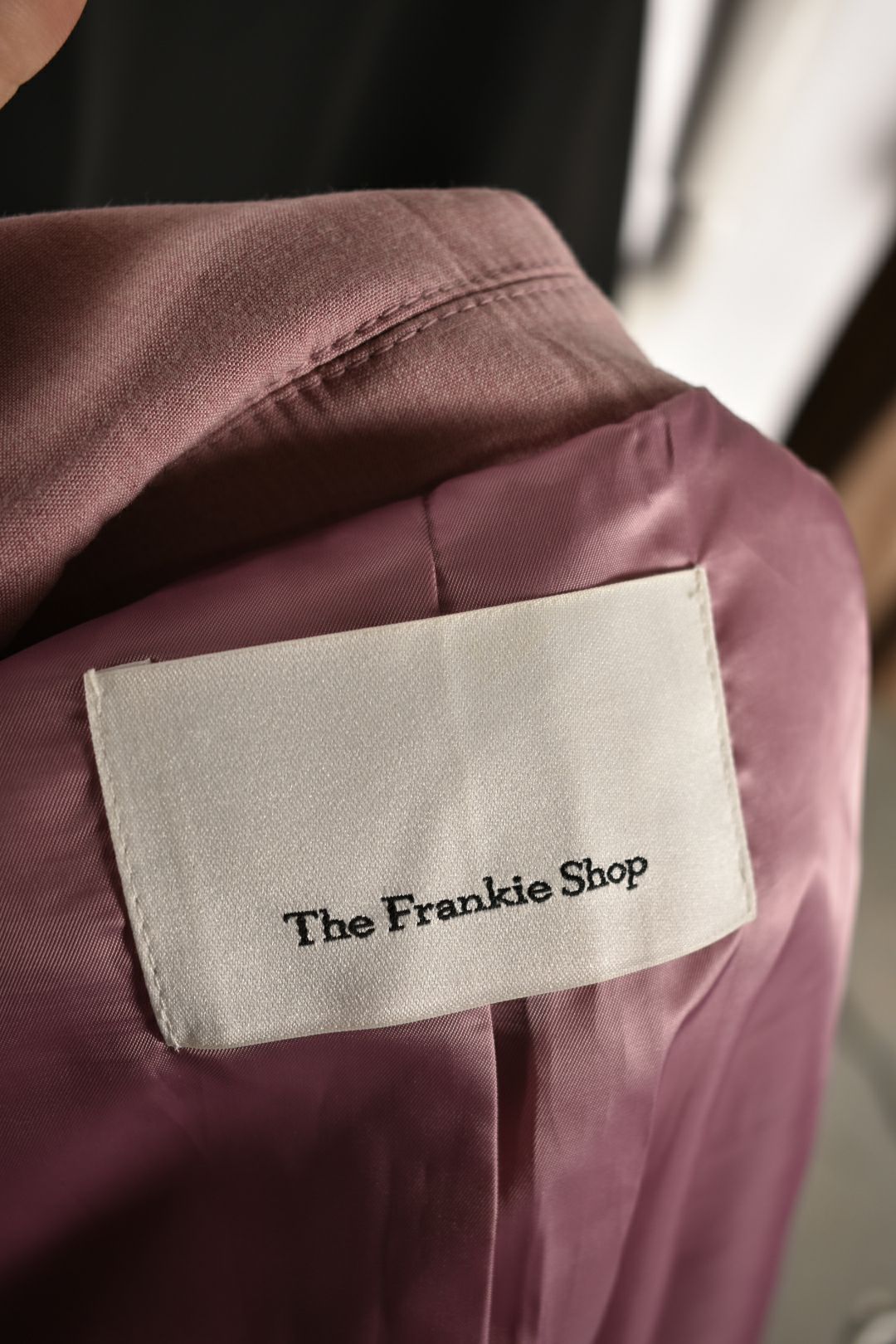 THE FRANKIE SHOP Pink Tencel Blend Gelso Oversized Blazer S Korea