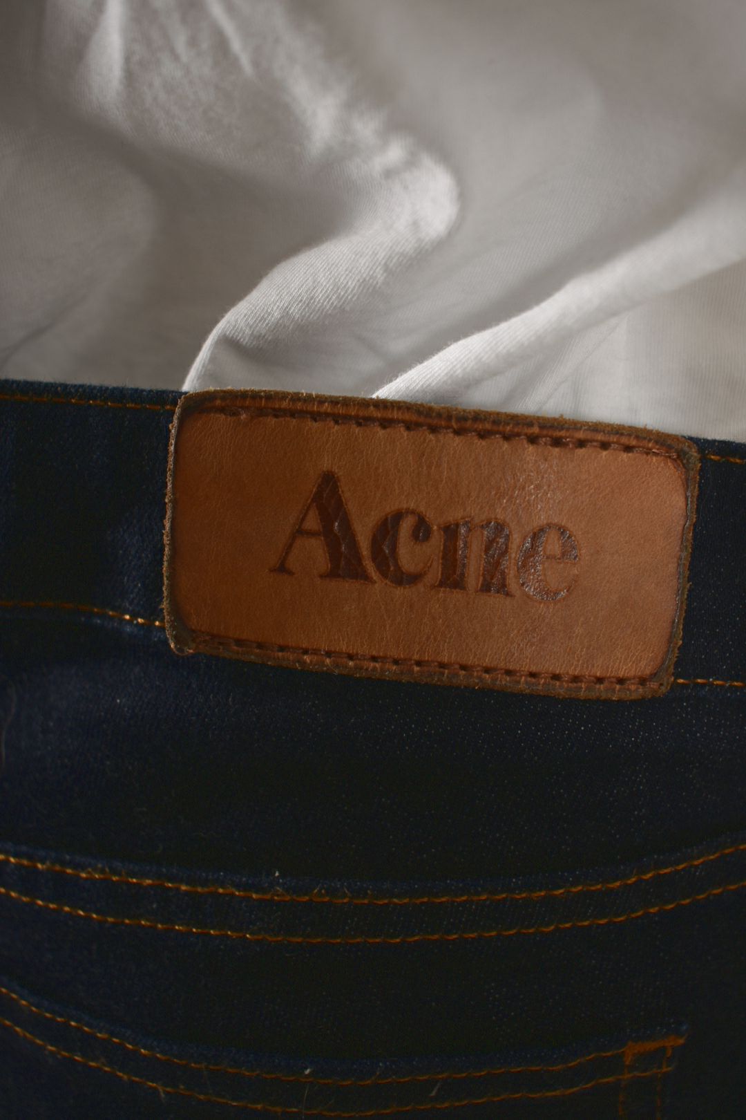 ACNE STUDIOS Navy Cotton Stretch Denim Slim Jeans 29W