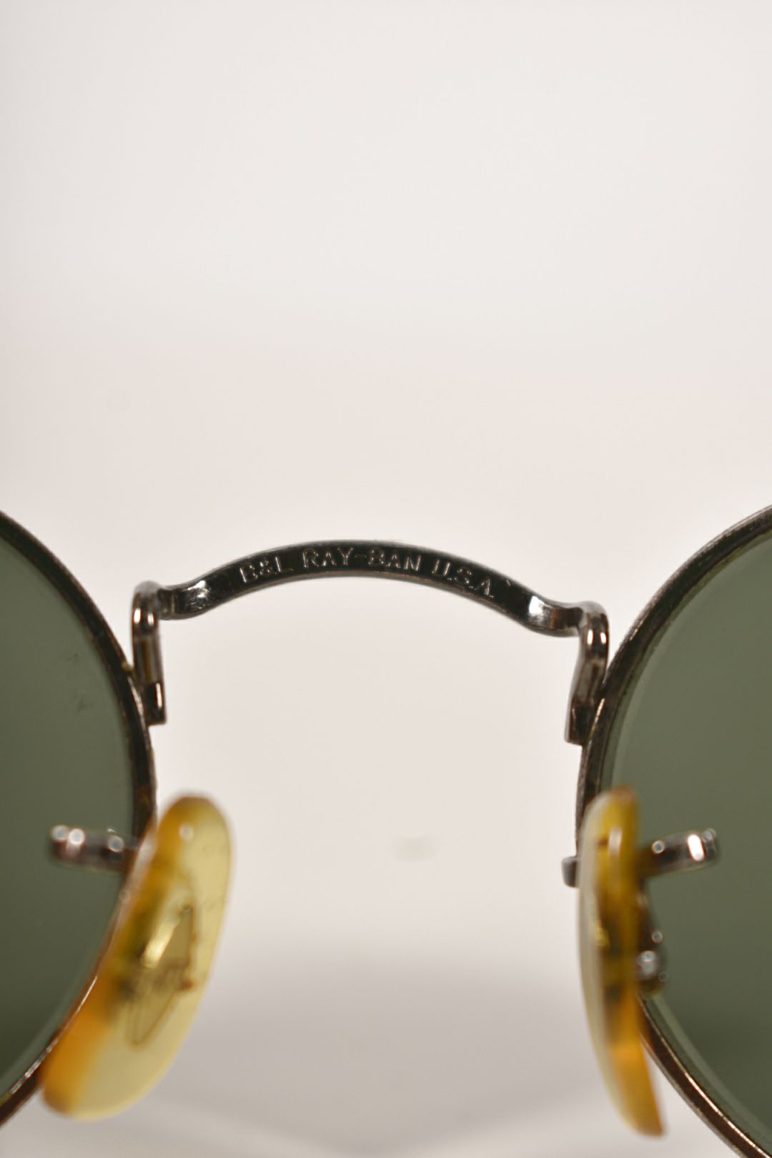 RAY-BAN Silver Grey W1283 Oval Engraved Sunglasses Bausch & Lomb USA