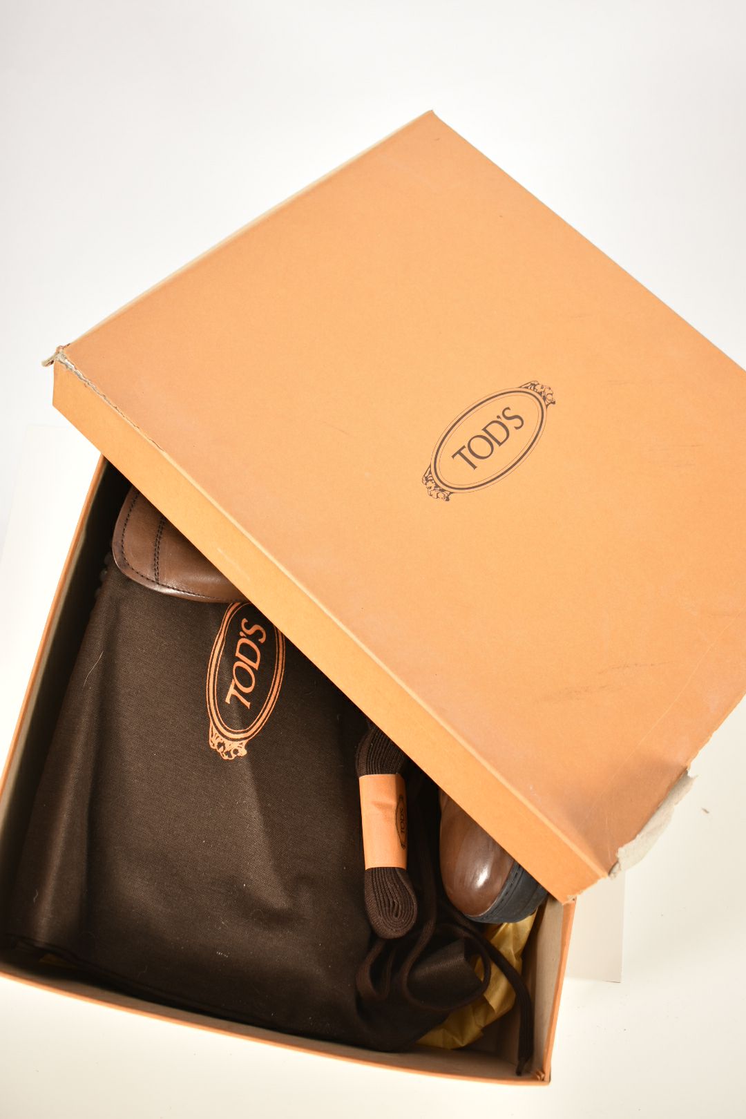 TOD'S Brown Calfskin Leather Winter Gommino Boot 9.5US Italy