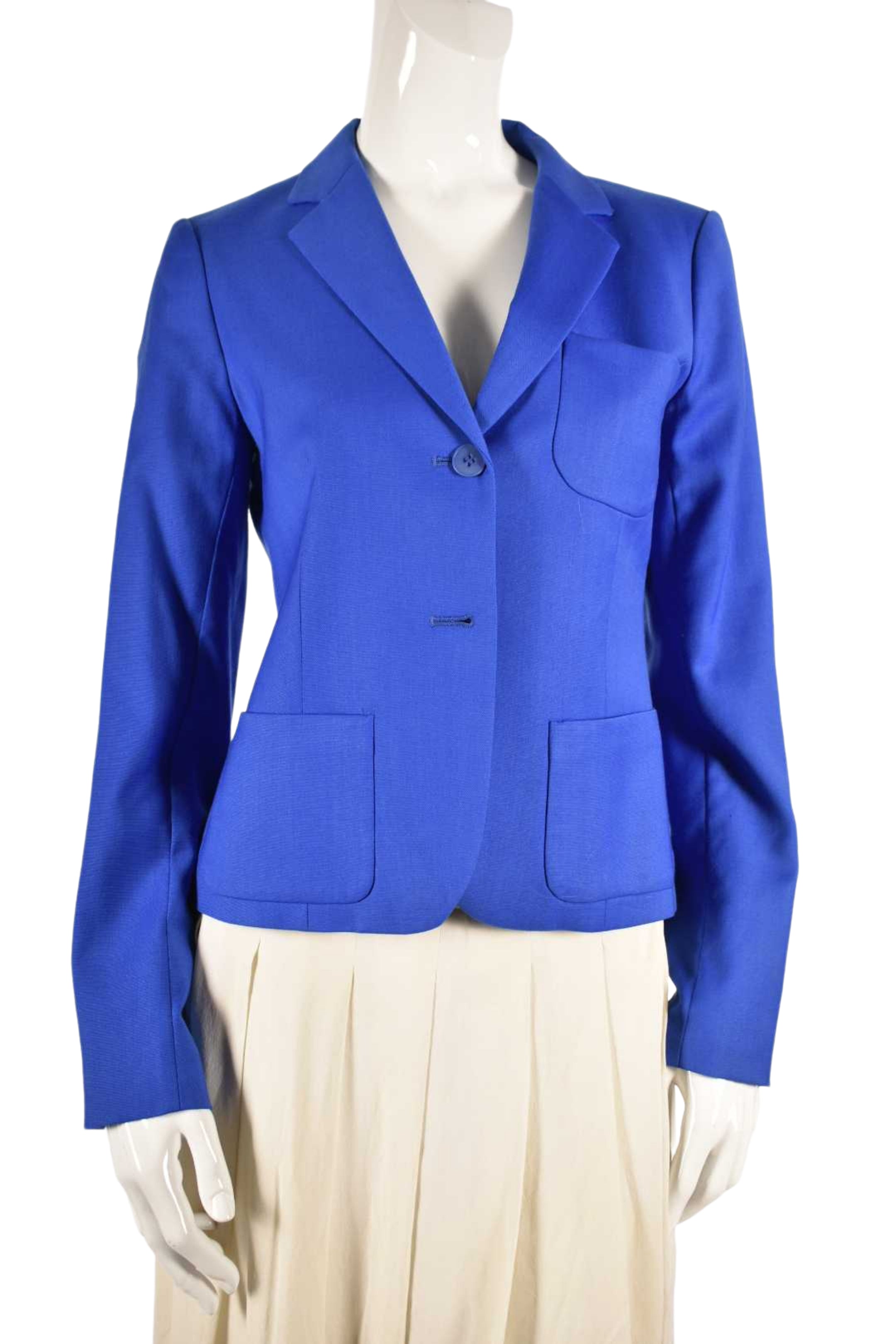THEORY Electric Blue Wool Blend Blazer 8US