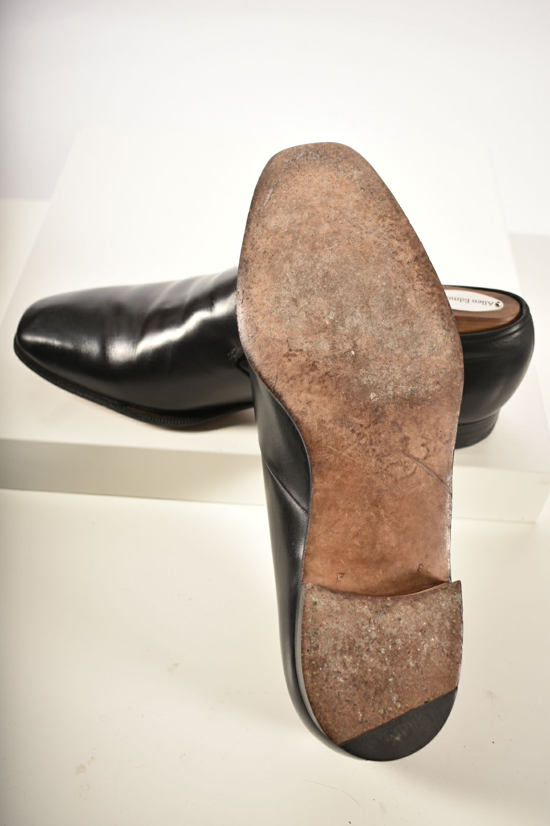 1980s CHURCH'S Black Calfskin Leather Inter City Slippers 9UK 10US