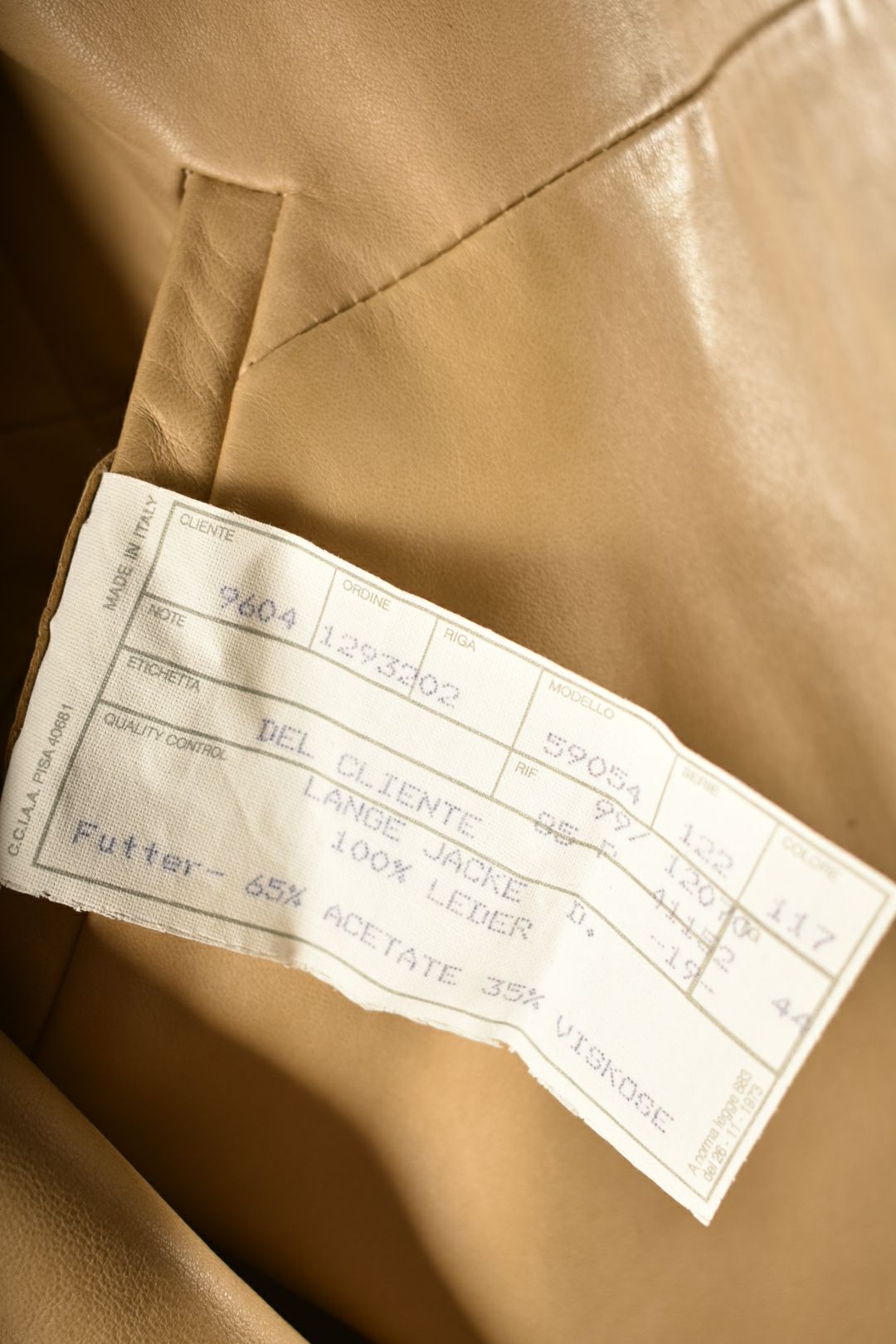 2000s JIL SANDER Beige Tan Lambskin Leather 3/4 Jacket 44EU Large