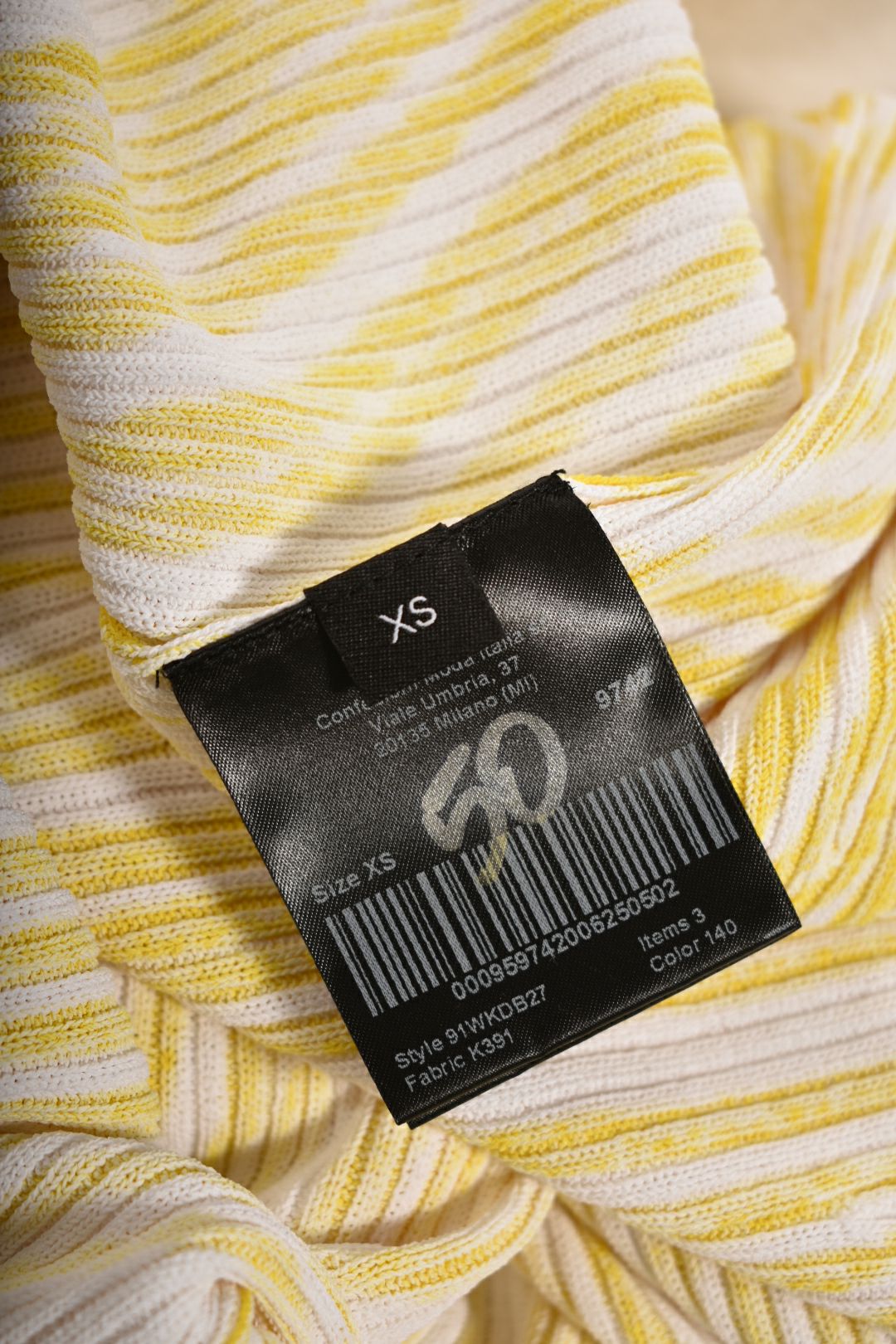 2018 CALVIN KLEIN 205W39NYC Yellow Viscose Knit Dress XS