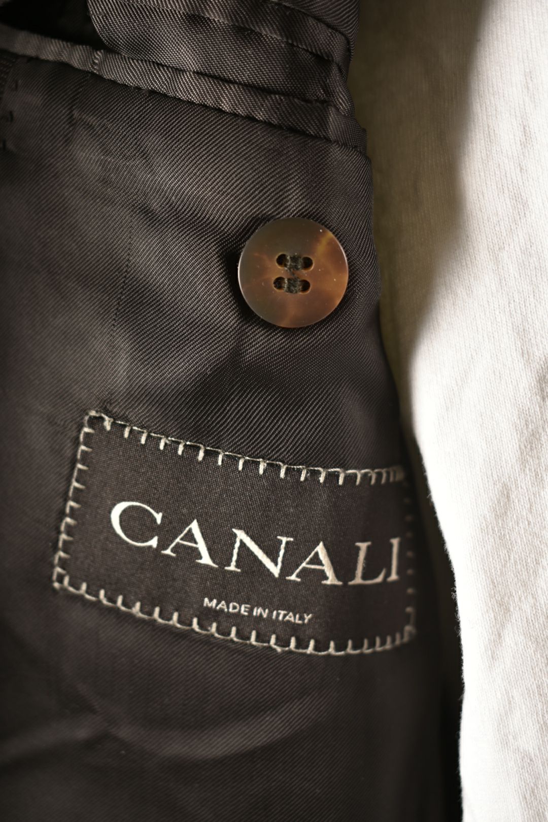 CANALI Brown Birdseye Super 140s Wool 2BTN Suit 54EU 44R