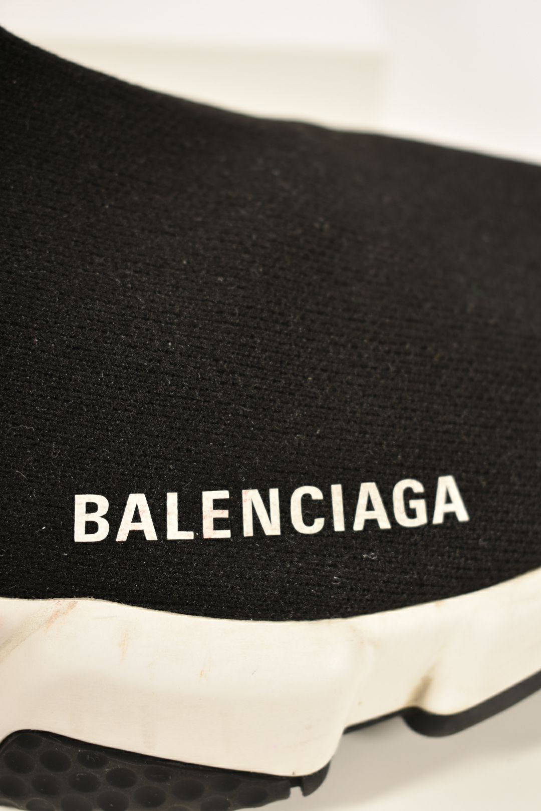 BALENCIAGA Black Womens Knit Speed Sneaker 7US Italy