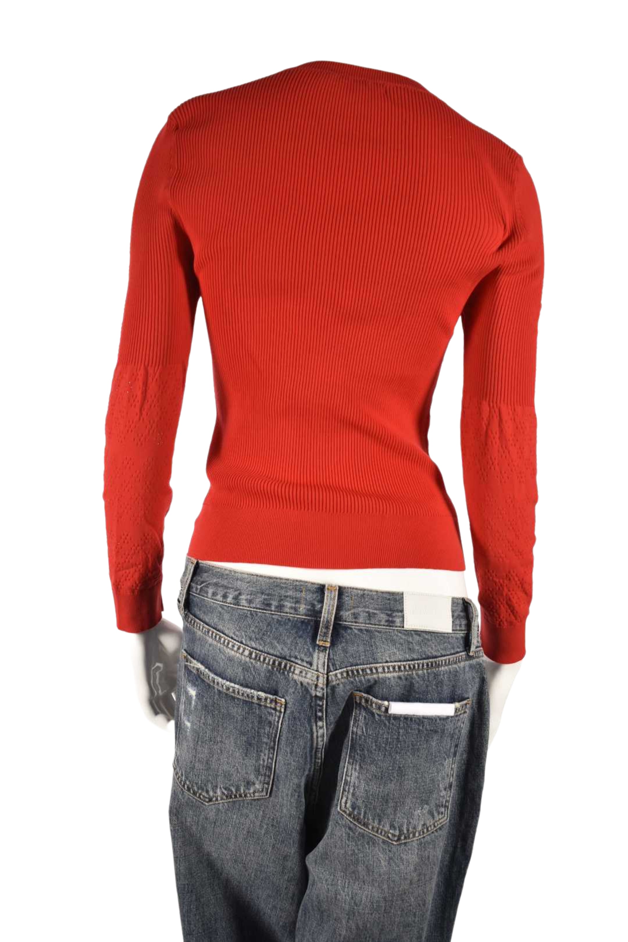 MERYLL ROGGE Red Bodycon Tech Lace Daisy Top Medium