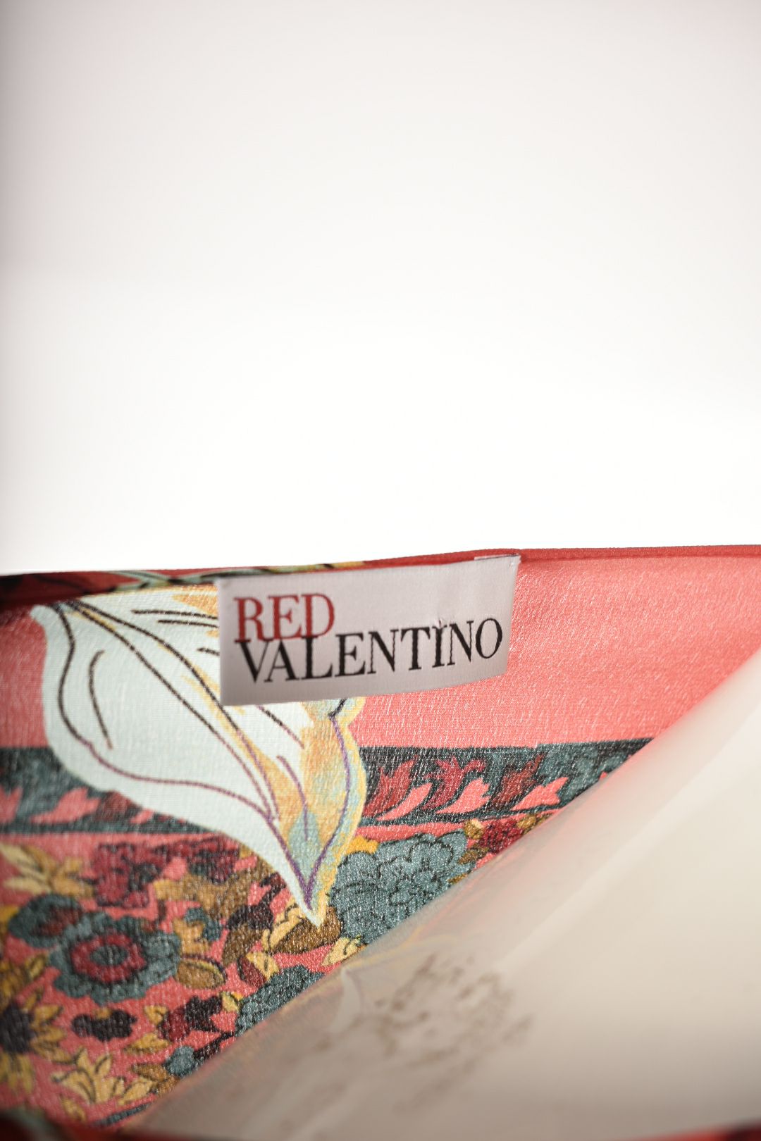 RED VALENTINO Red Silk Tropical Birds Sleevless Tunic Top 44EU Large