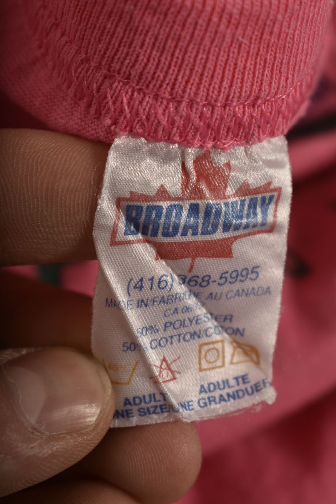 1980s YMCA Pink Post Modern Cotton Blend Tee Large