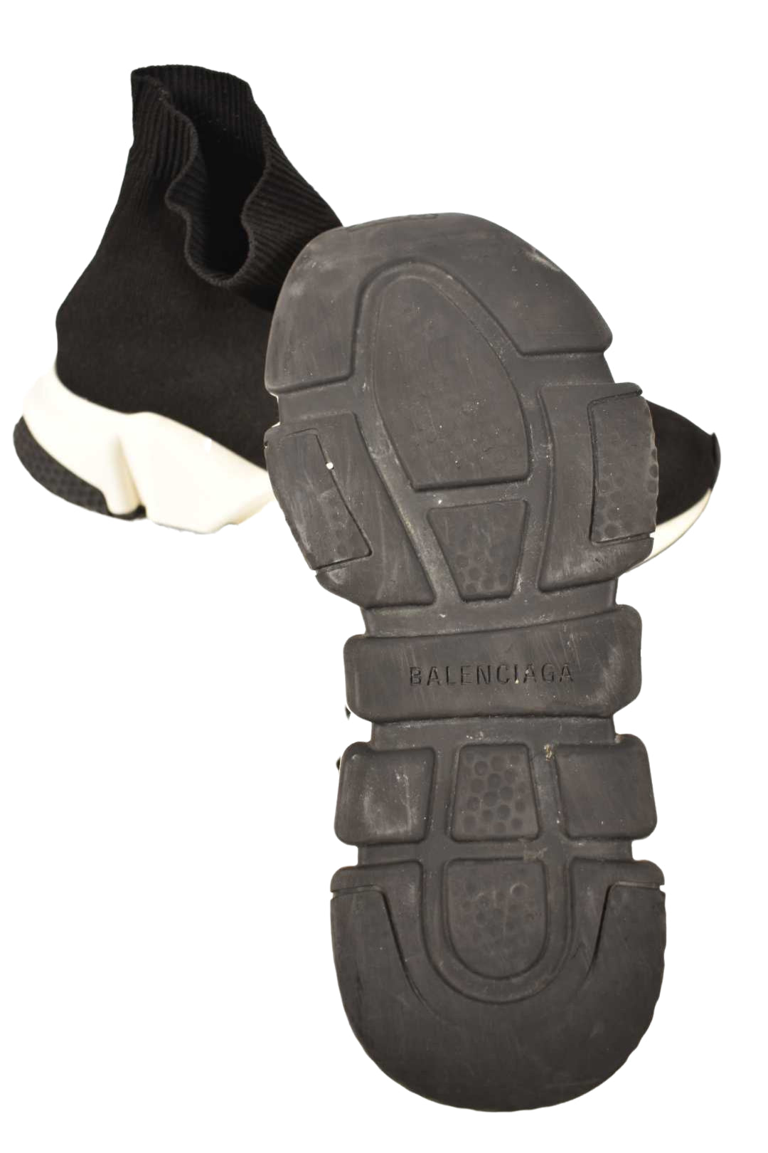 BALENCIAGA Black Womens Knit Speed Sneaker 7US Italy